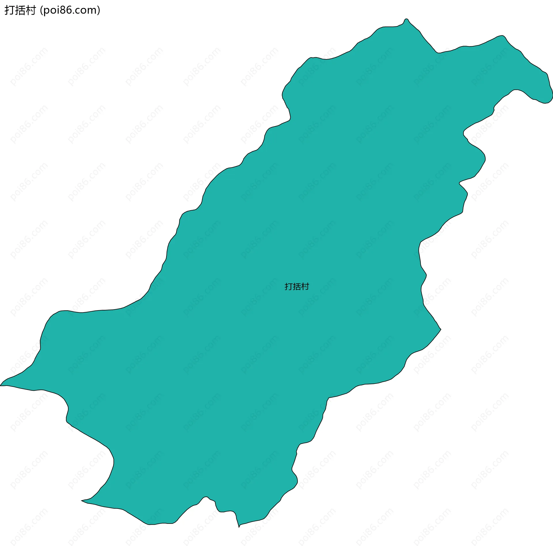 打括村边界地图