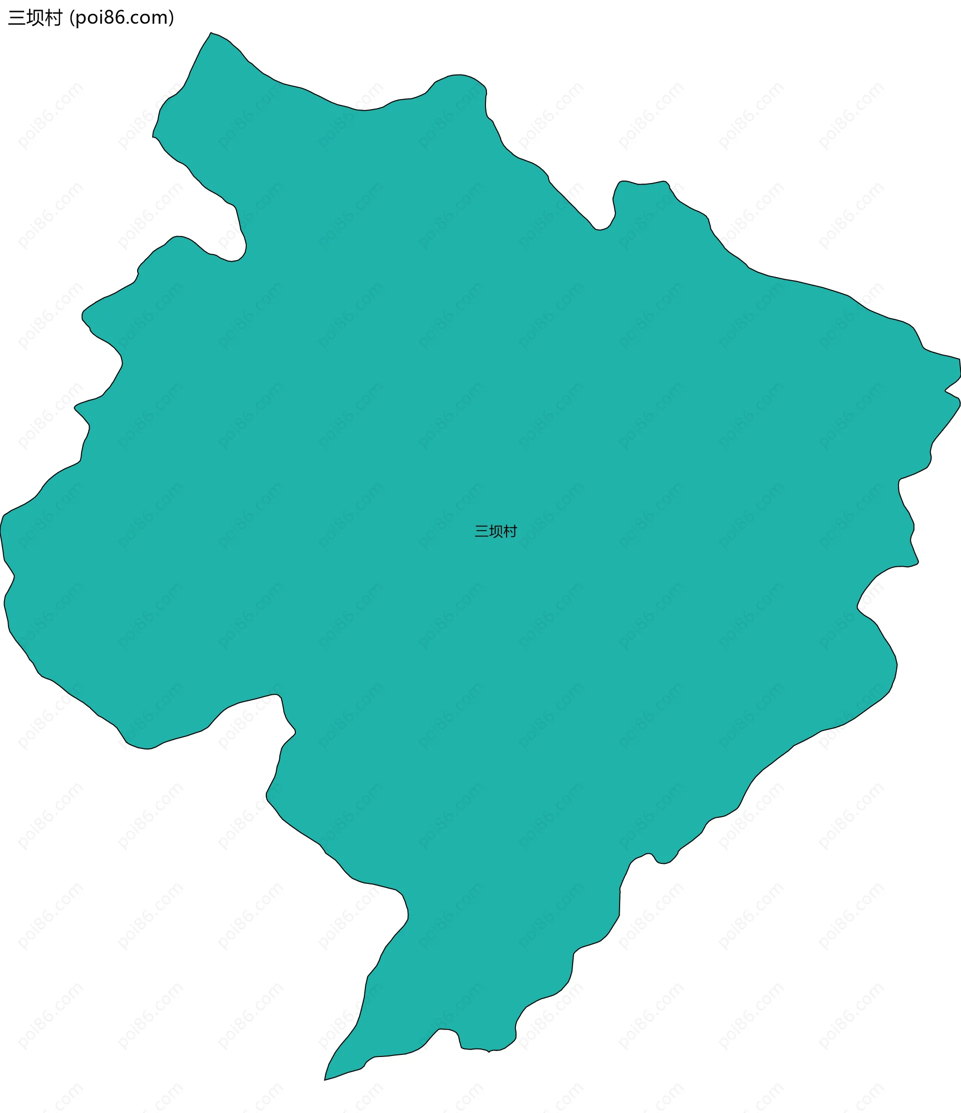 三坝村边界地图