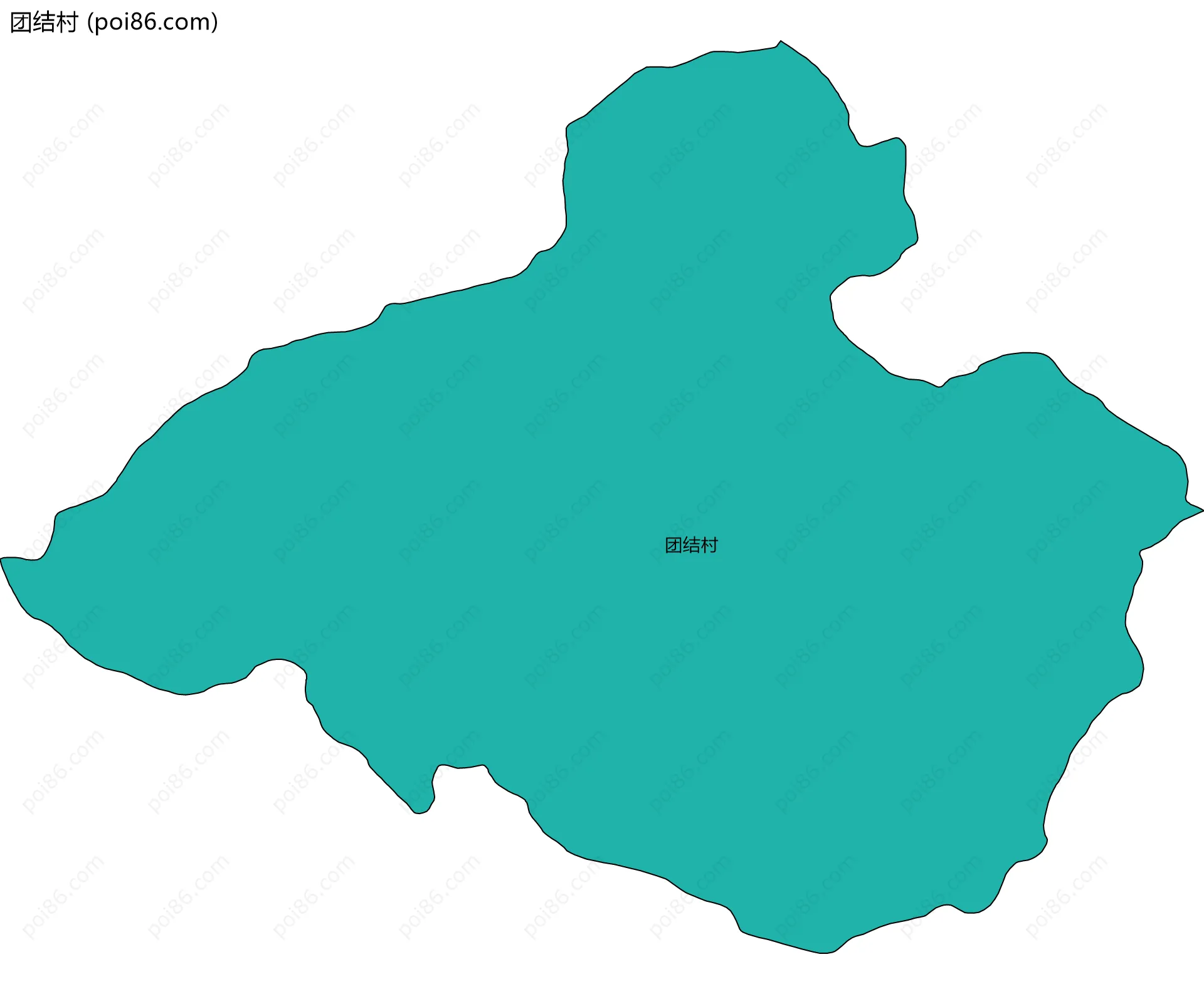 团结村边界地图