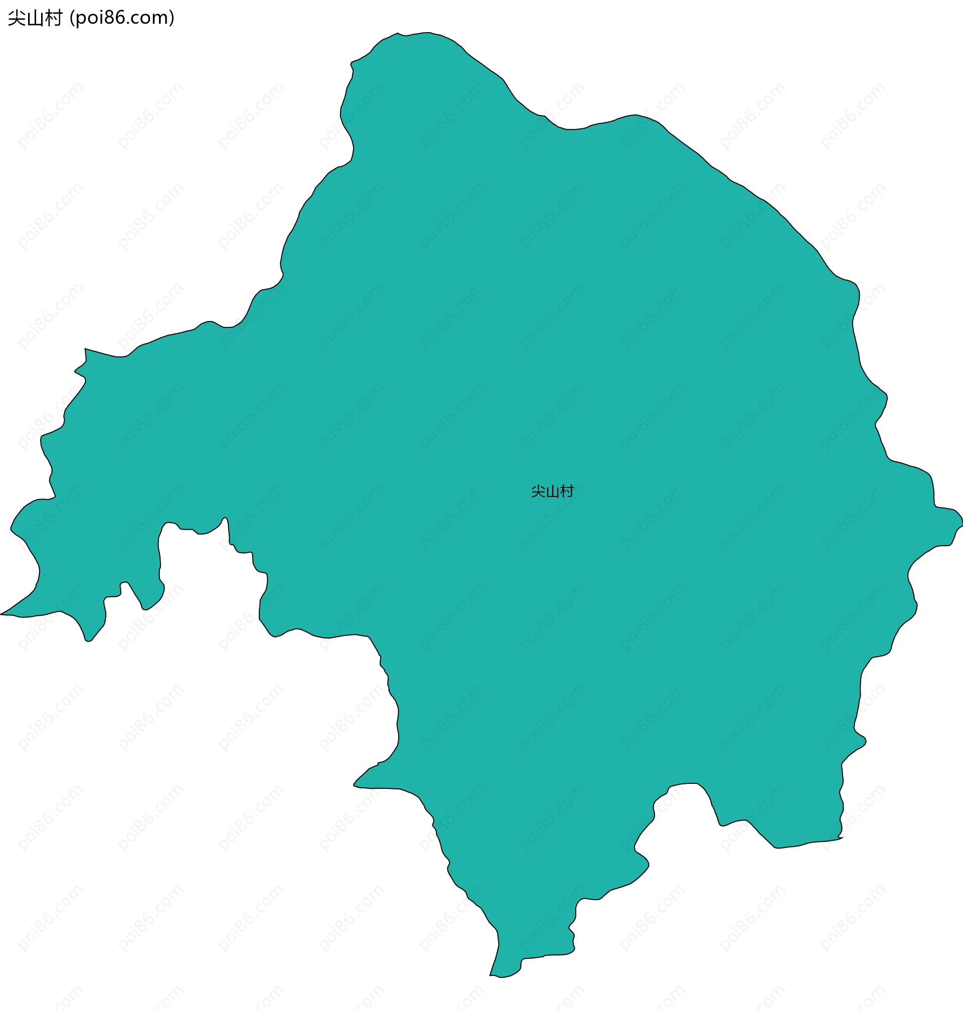 尖山村边界地图