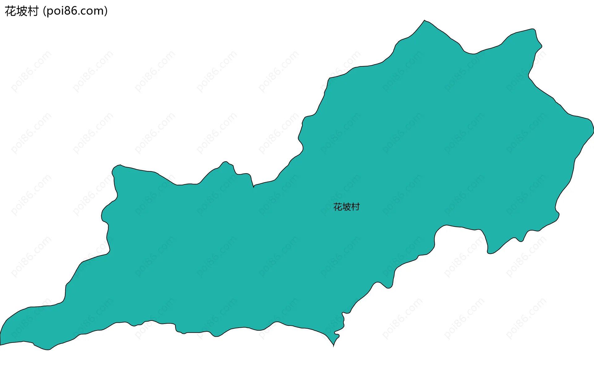 花坡村边界地图