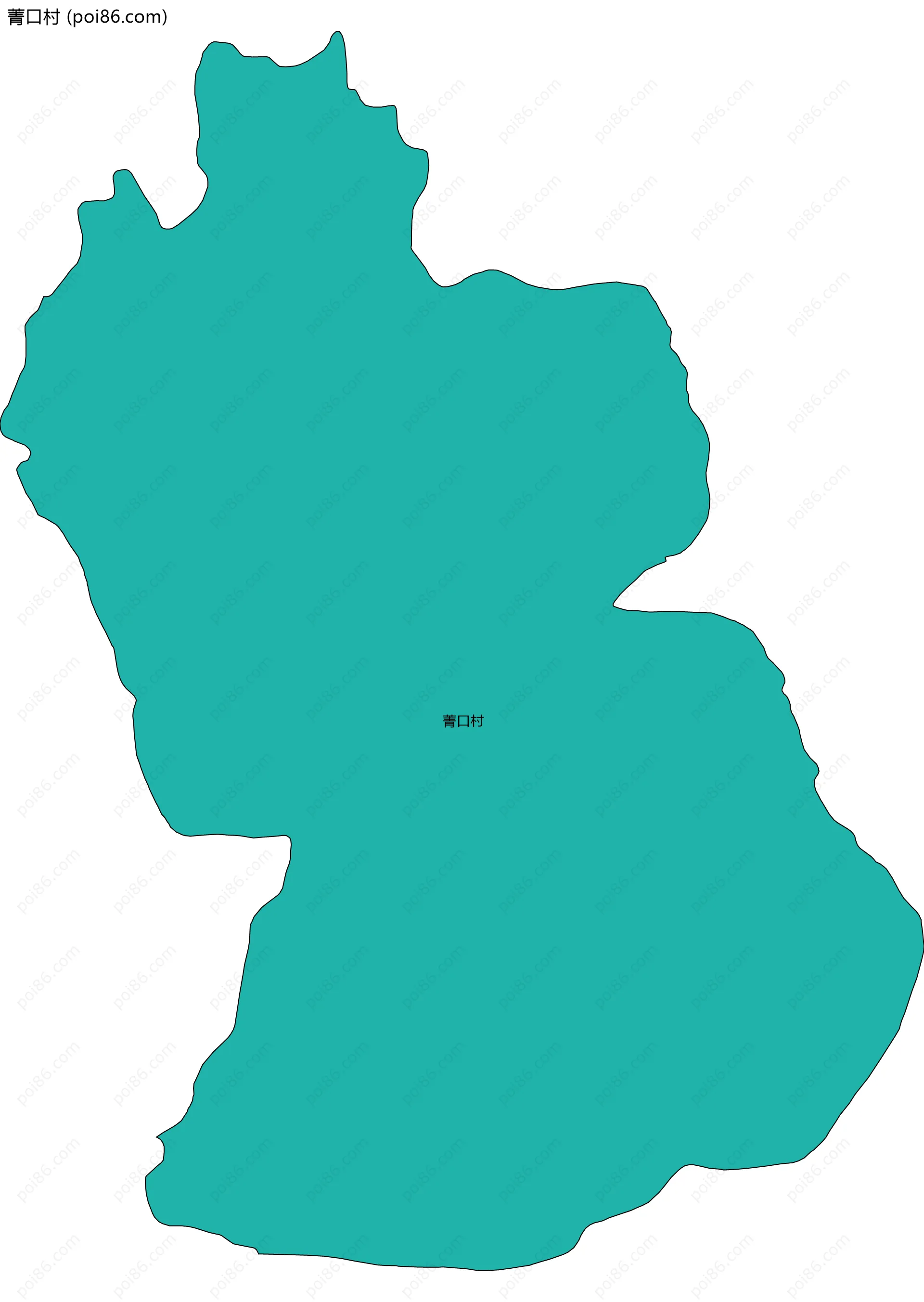 菁口村边界地图