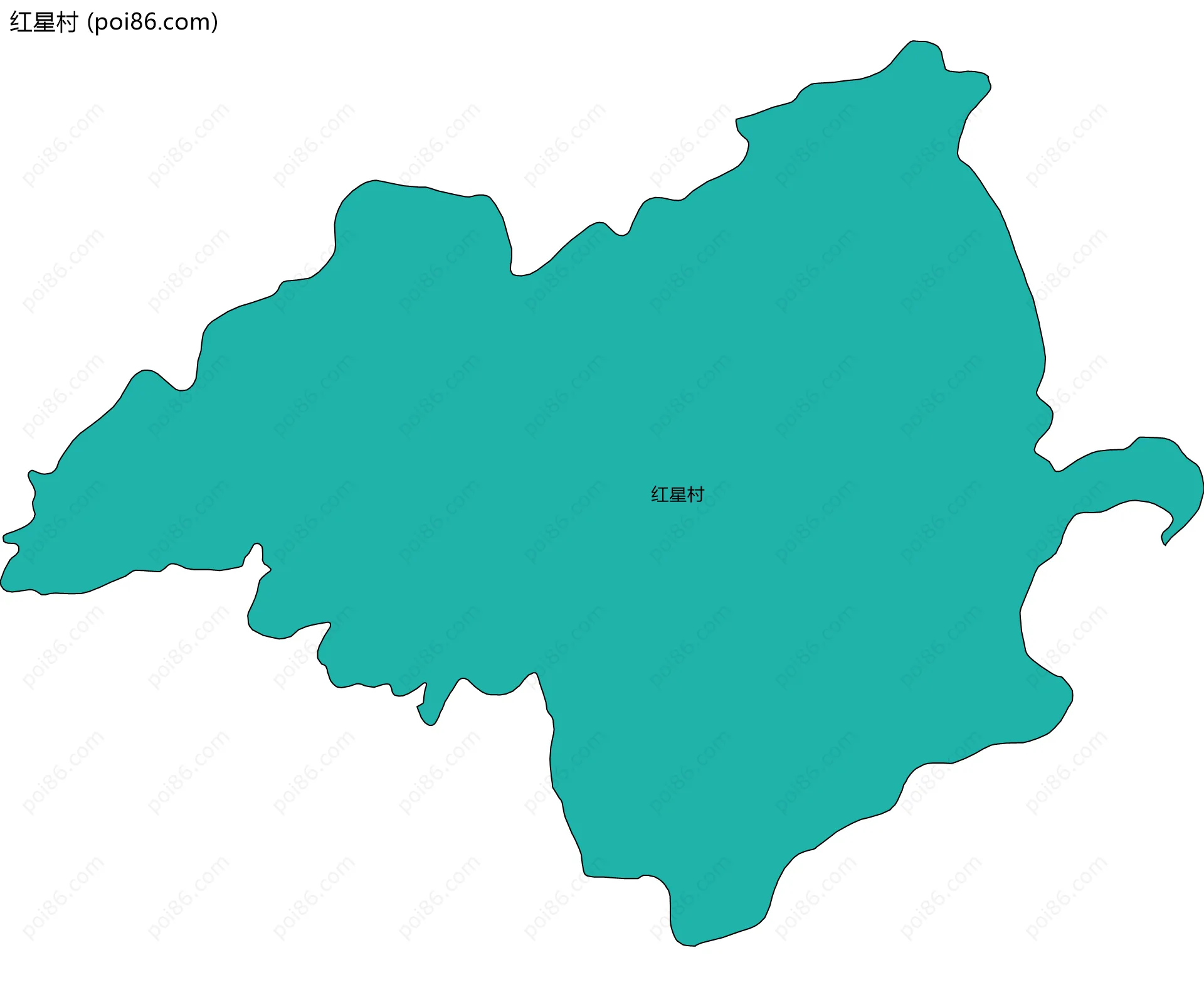 红星村边界地图