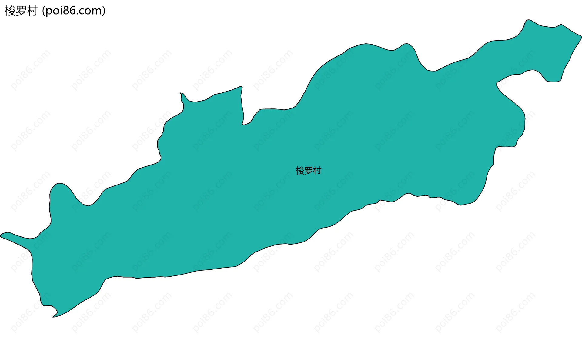 梭罗村边界地图