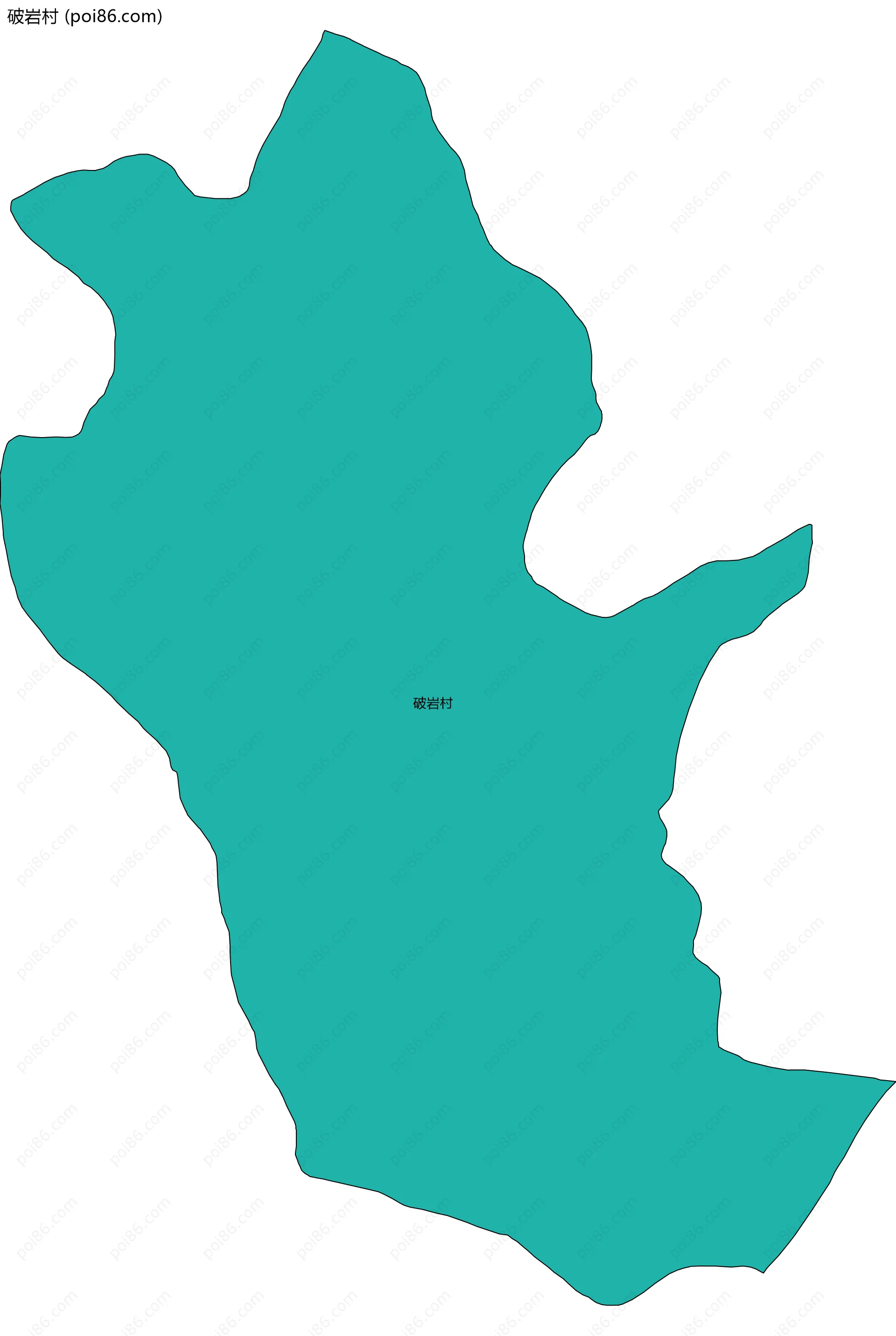 破岩村边界地图