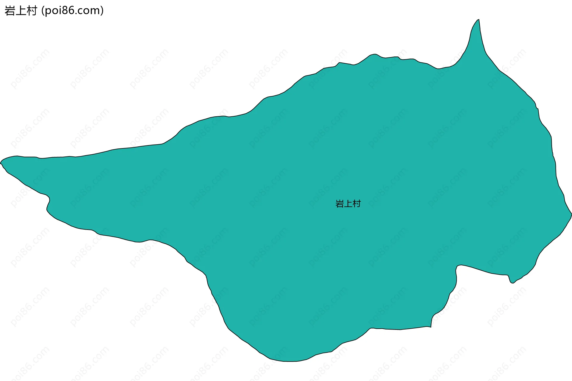 岩上村边界地图