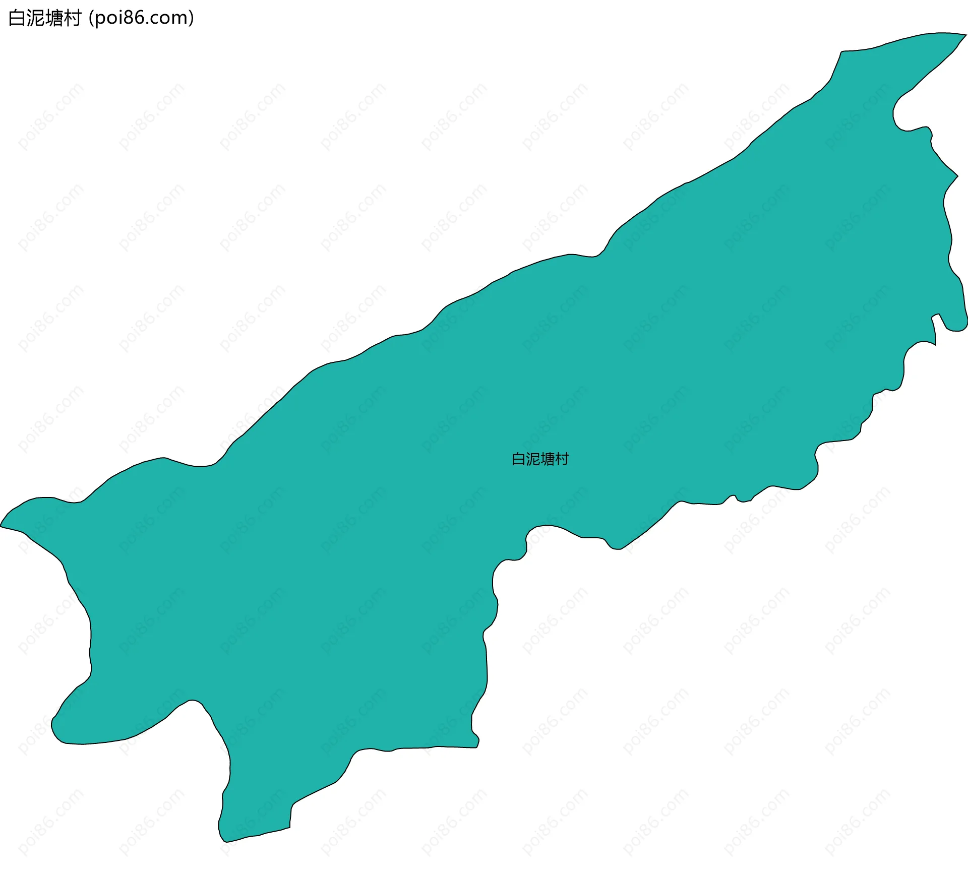 白泥塘村边界地图