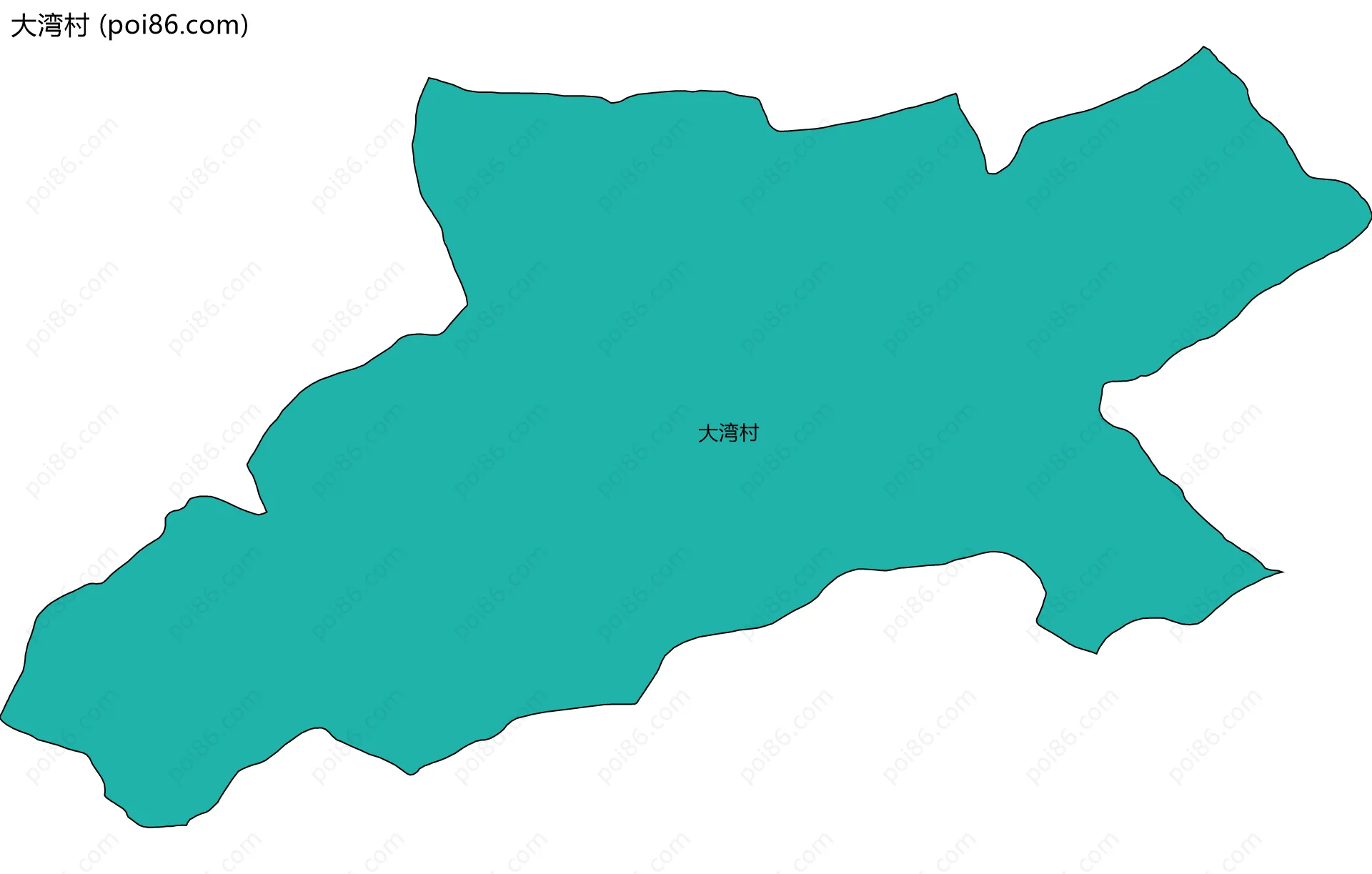 大湾村边界地图