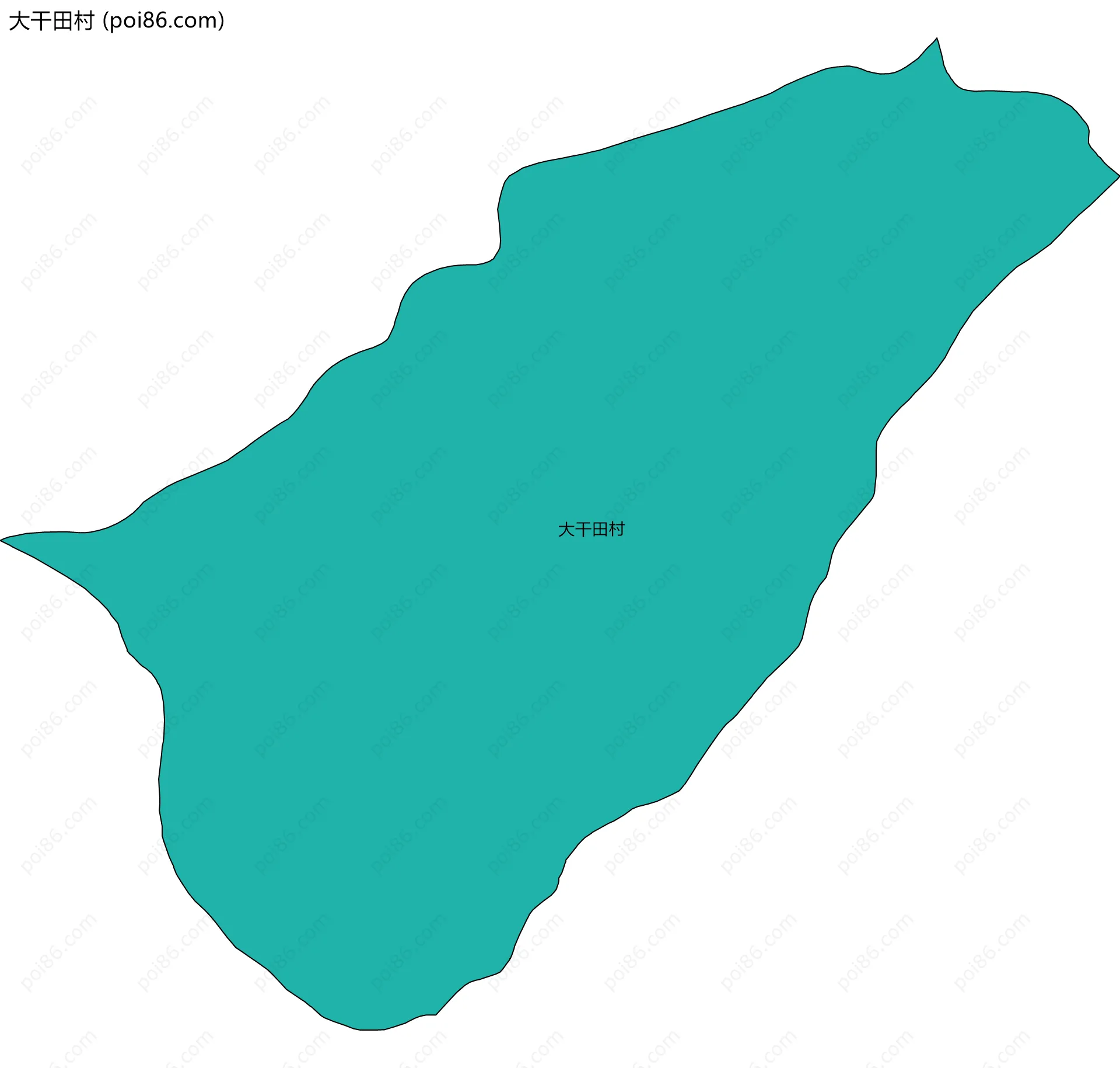 大干田村边界地图