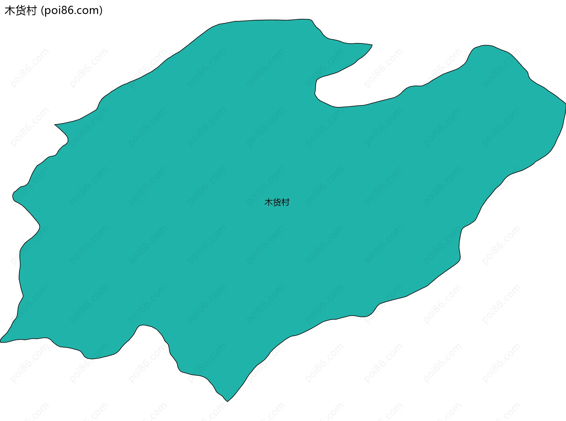 木货村边界地图