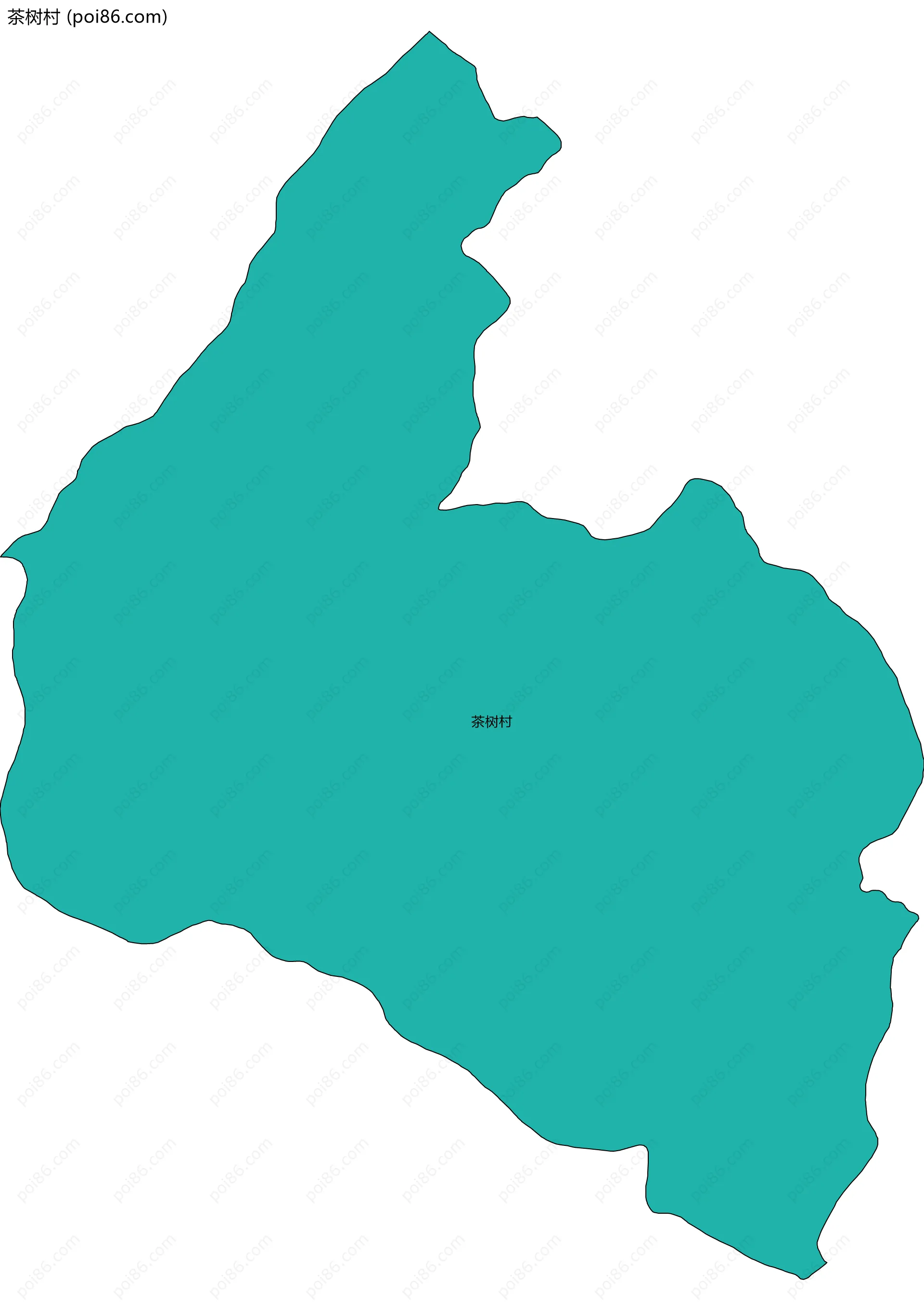 茶树村边界地图