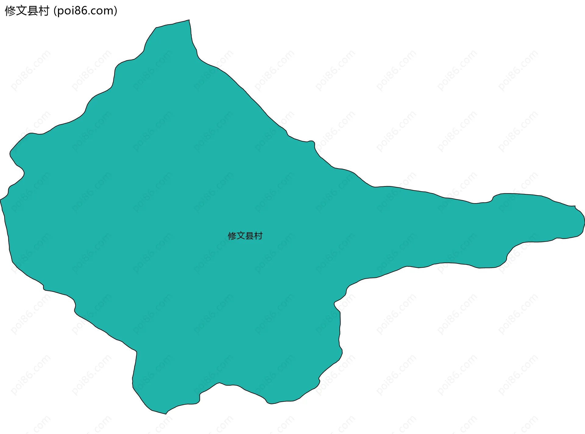 修文县村边界地图