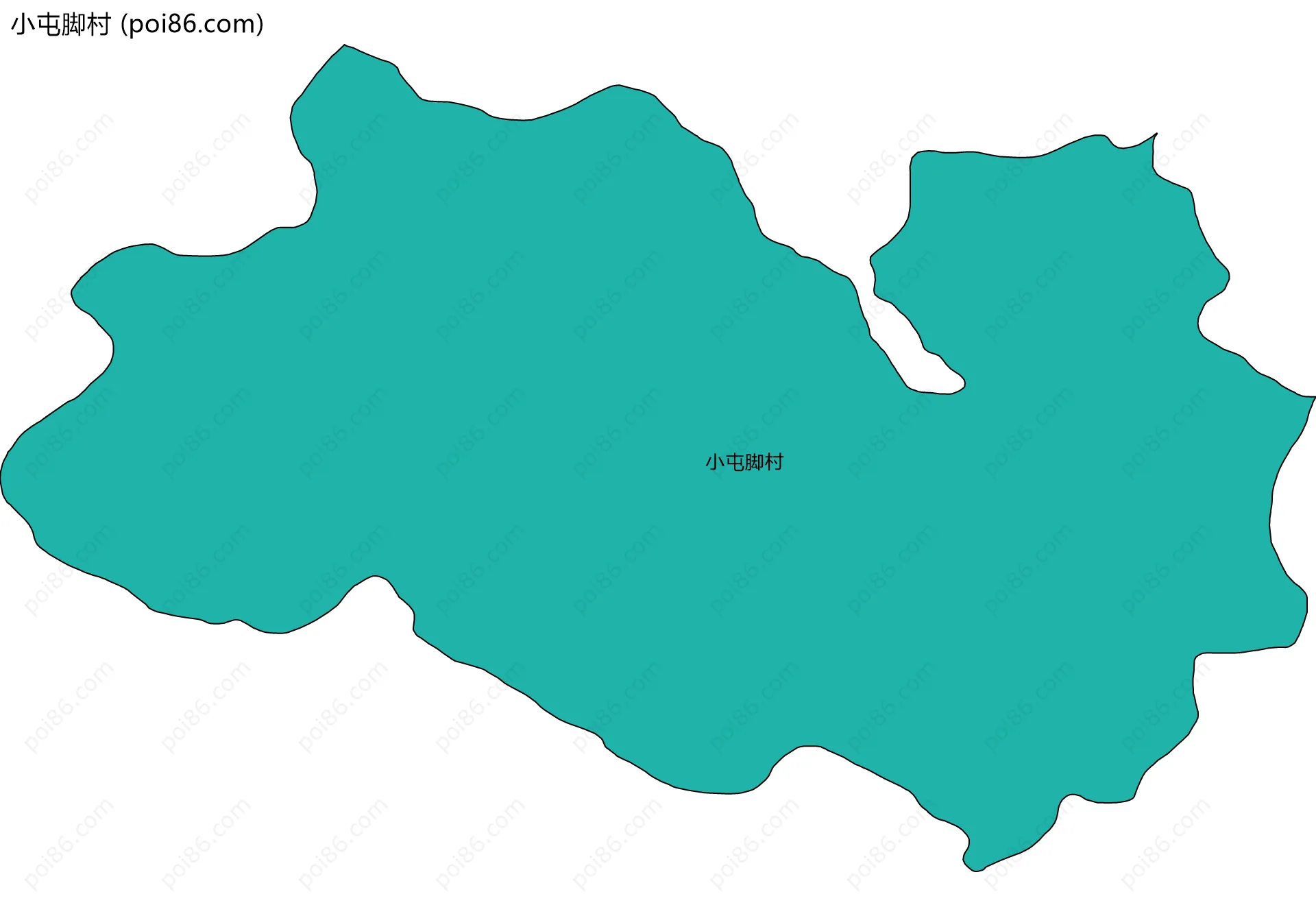 小屯脚村边界地图