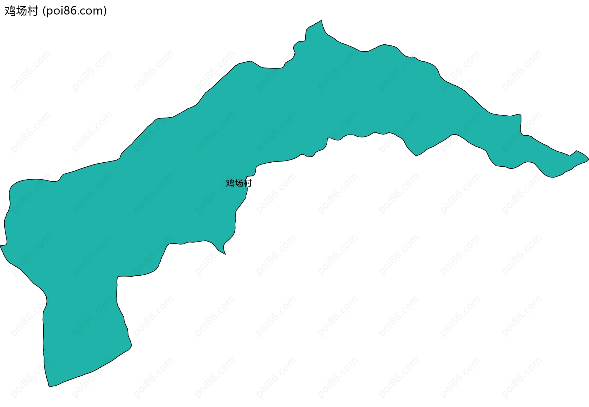鸡场村边界地图