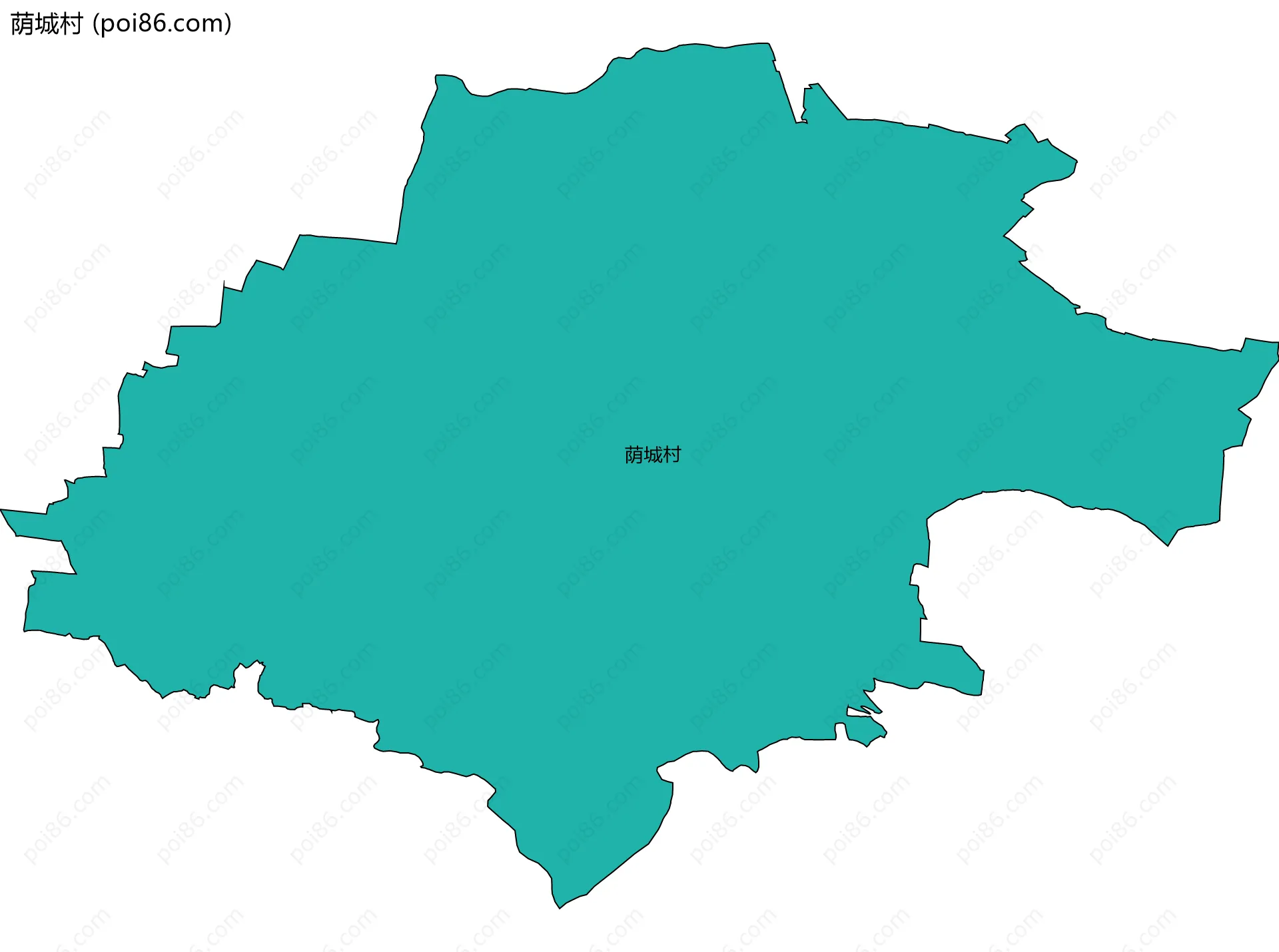 荫城村边界地图