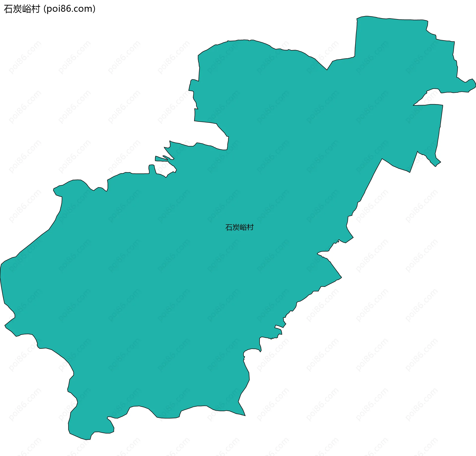 石炭峪村边界地图