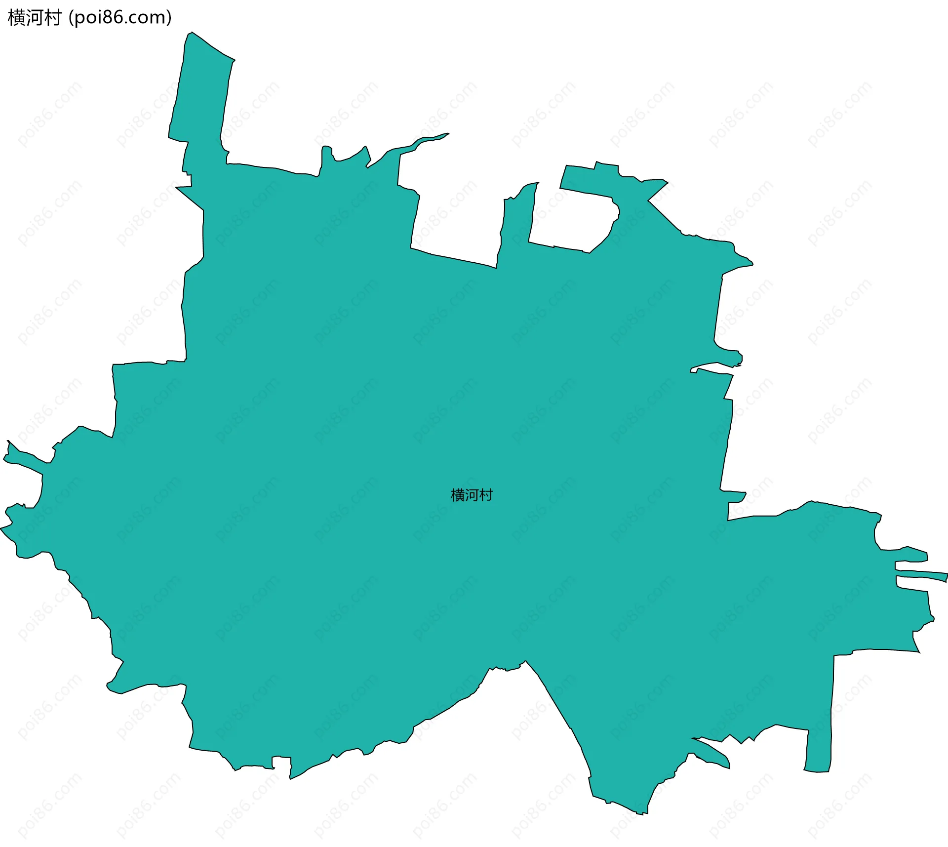 横河村边界地图
