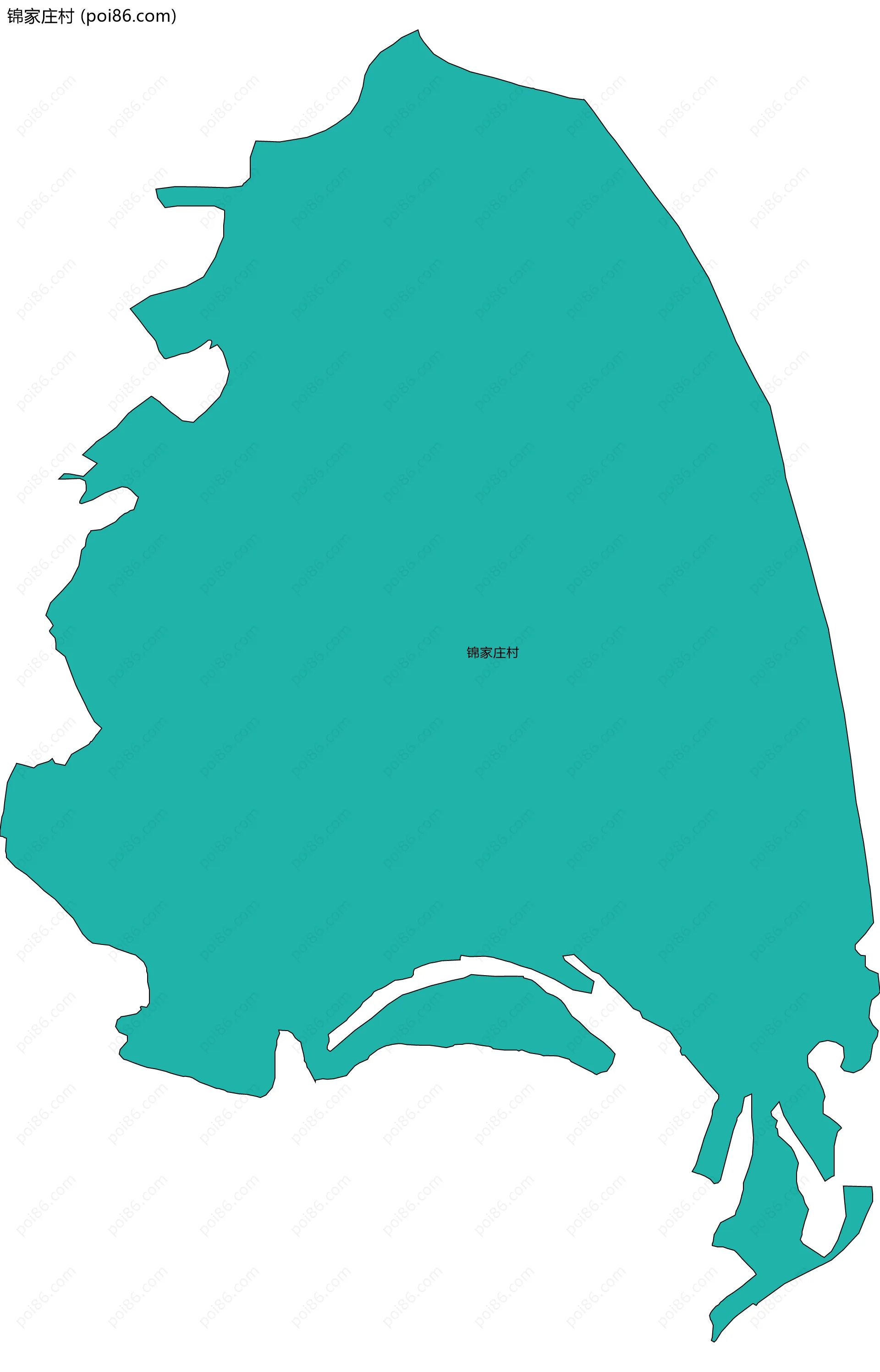 锦家庄村边界地图