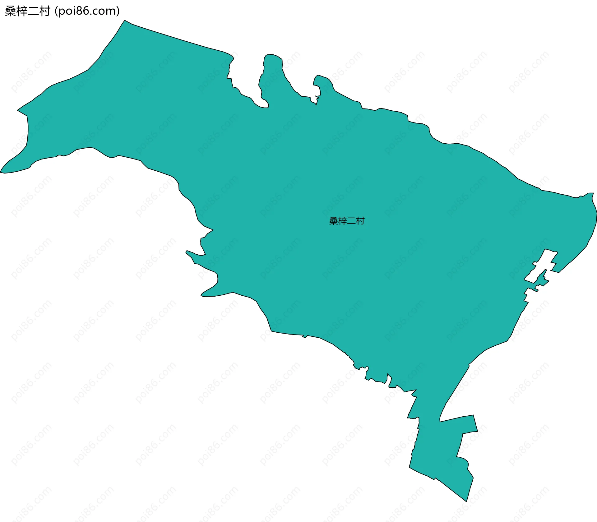 桑梓二村边界地图