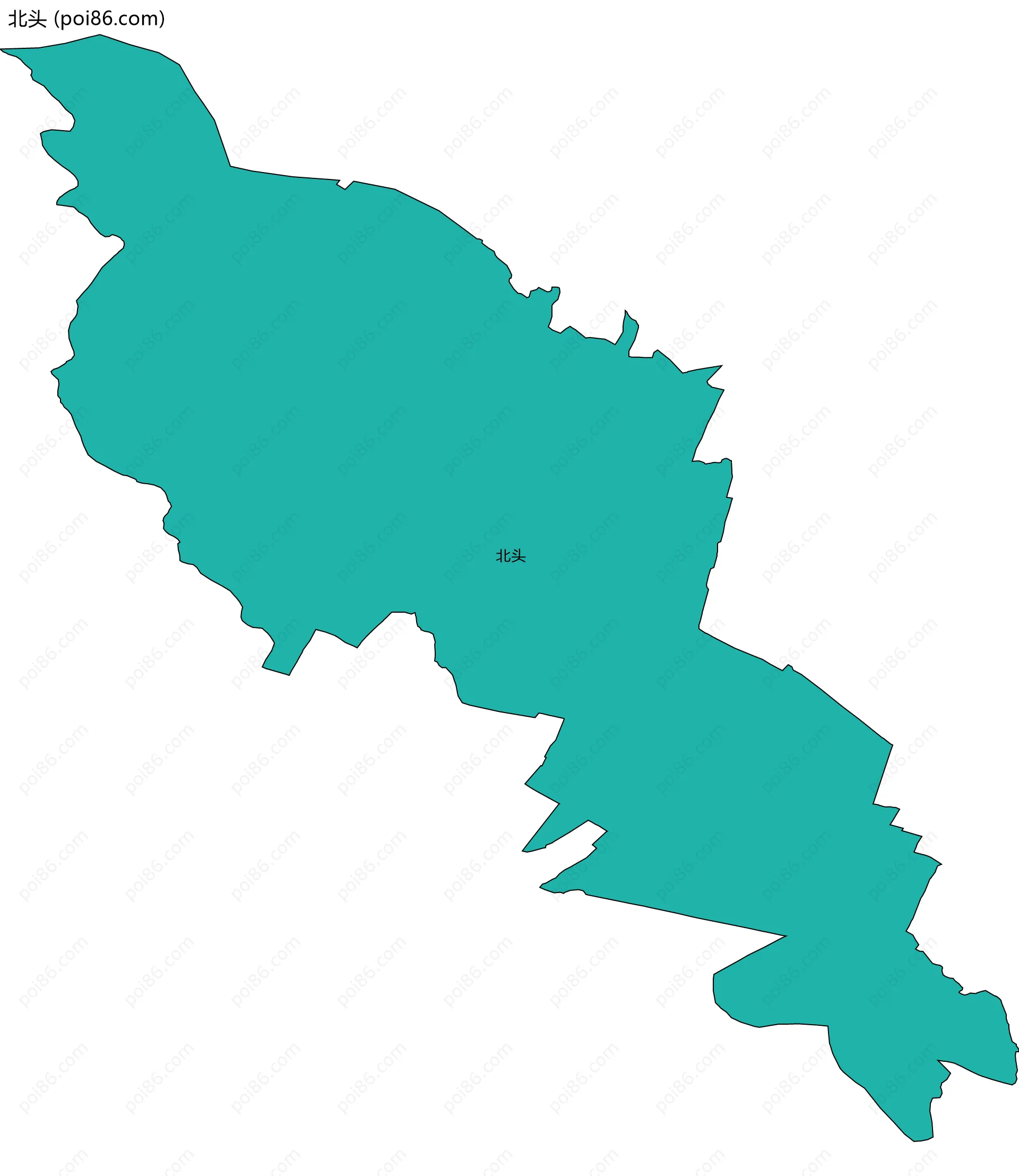 北头边界地图