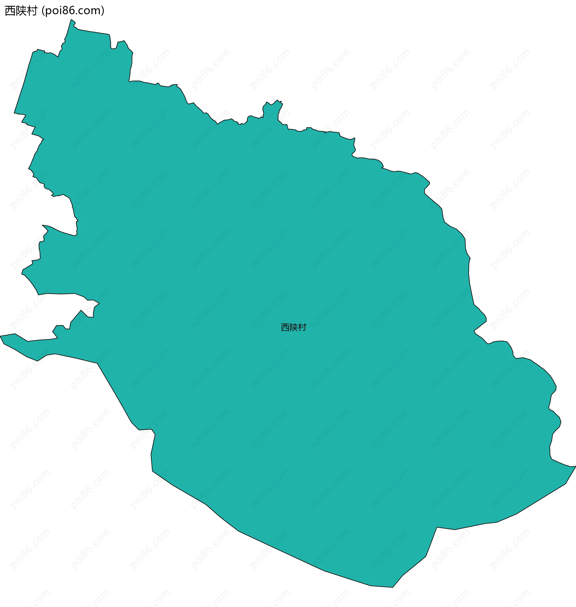 西陕村边界地图