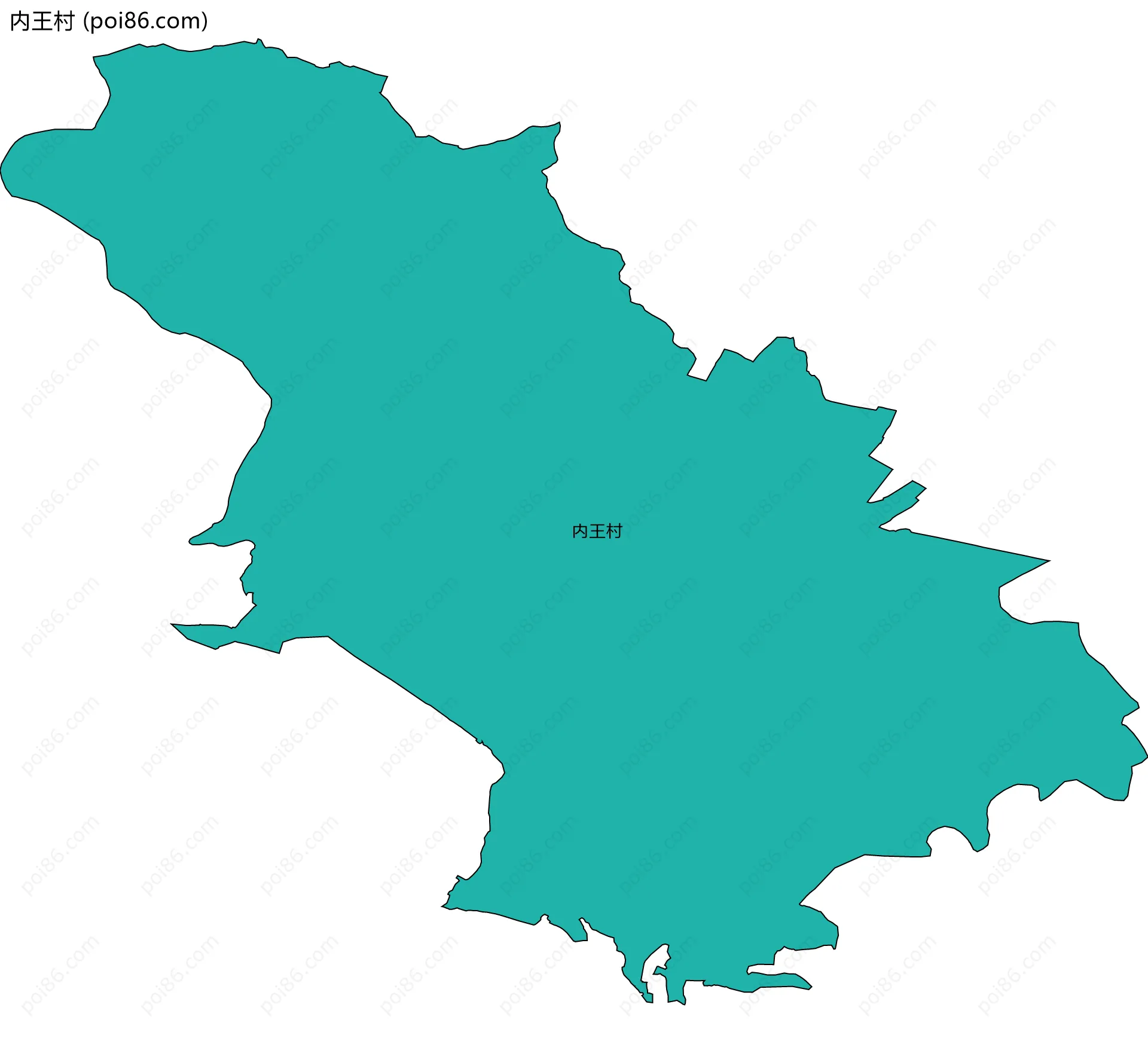 内王村边界地图