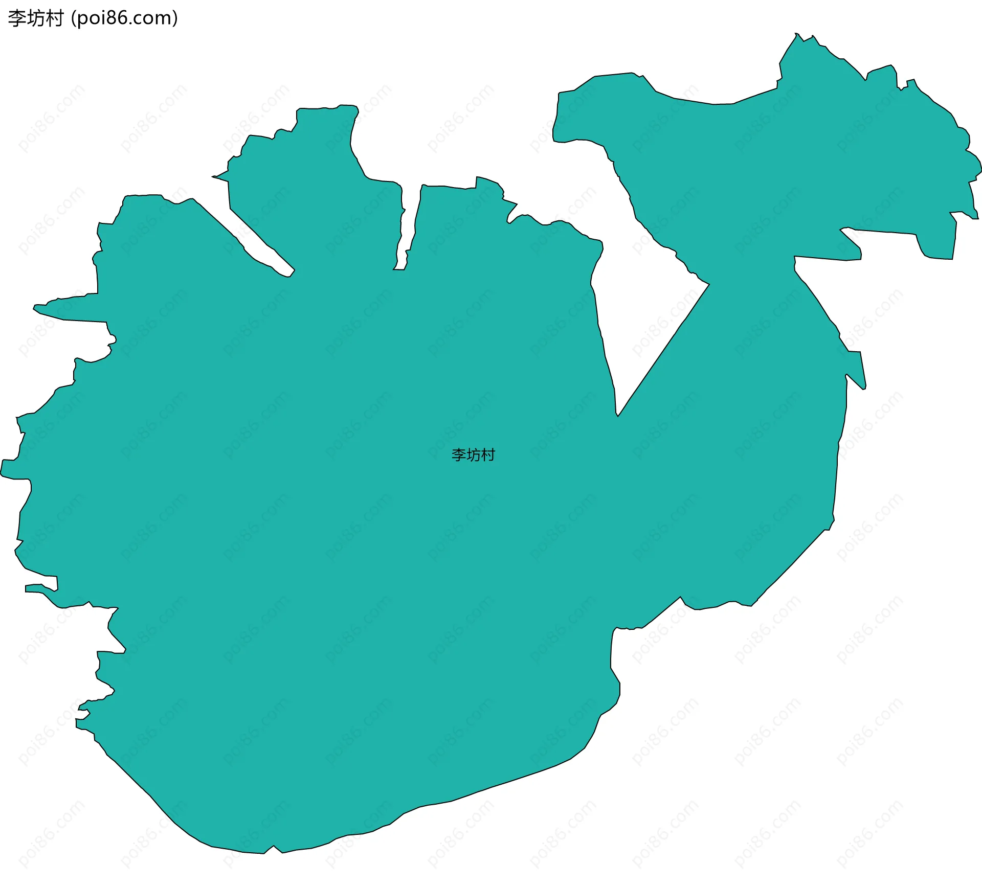 李坊村边界地图