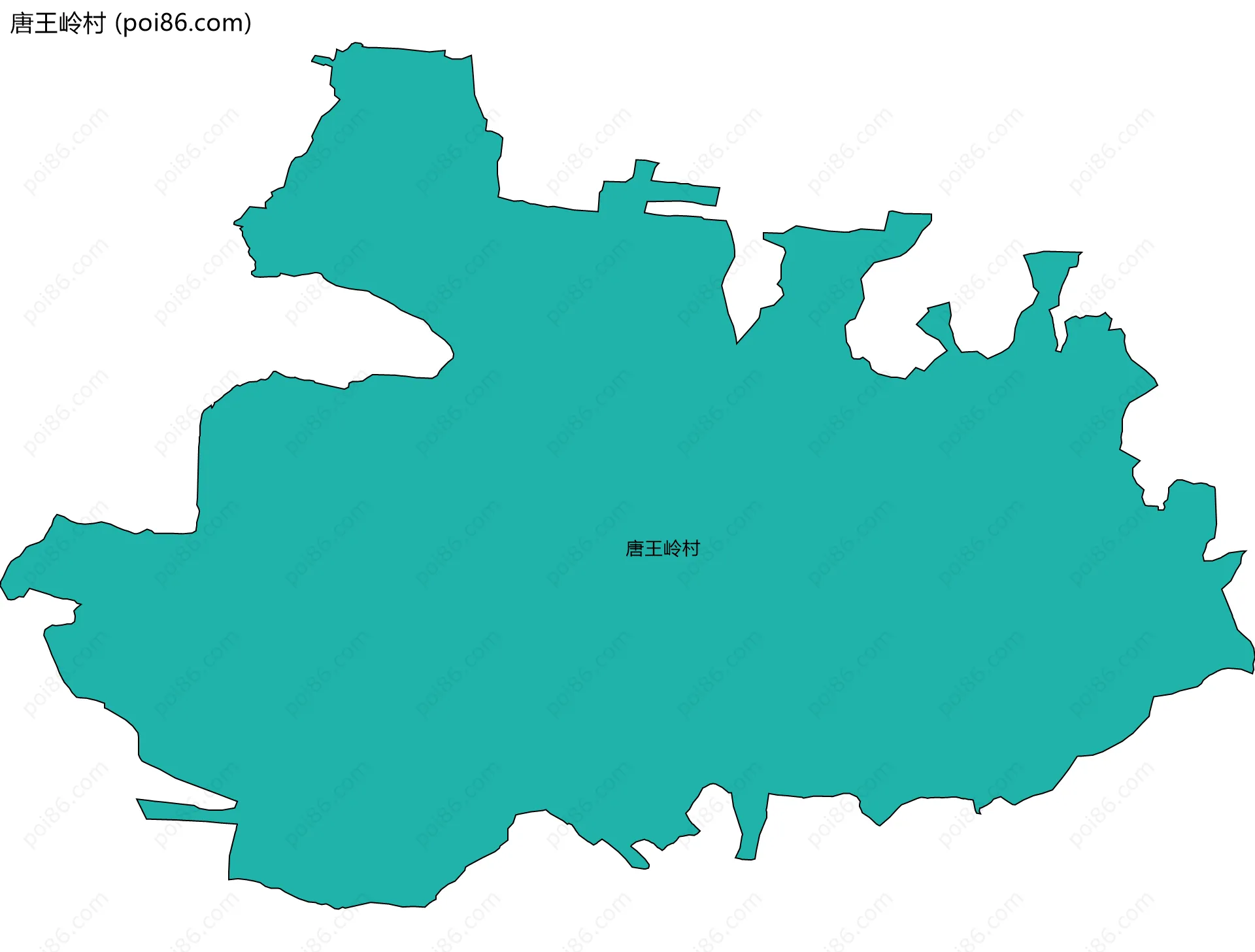 唐王岭村边界地图