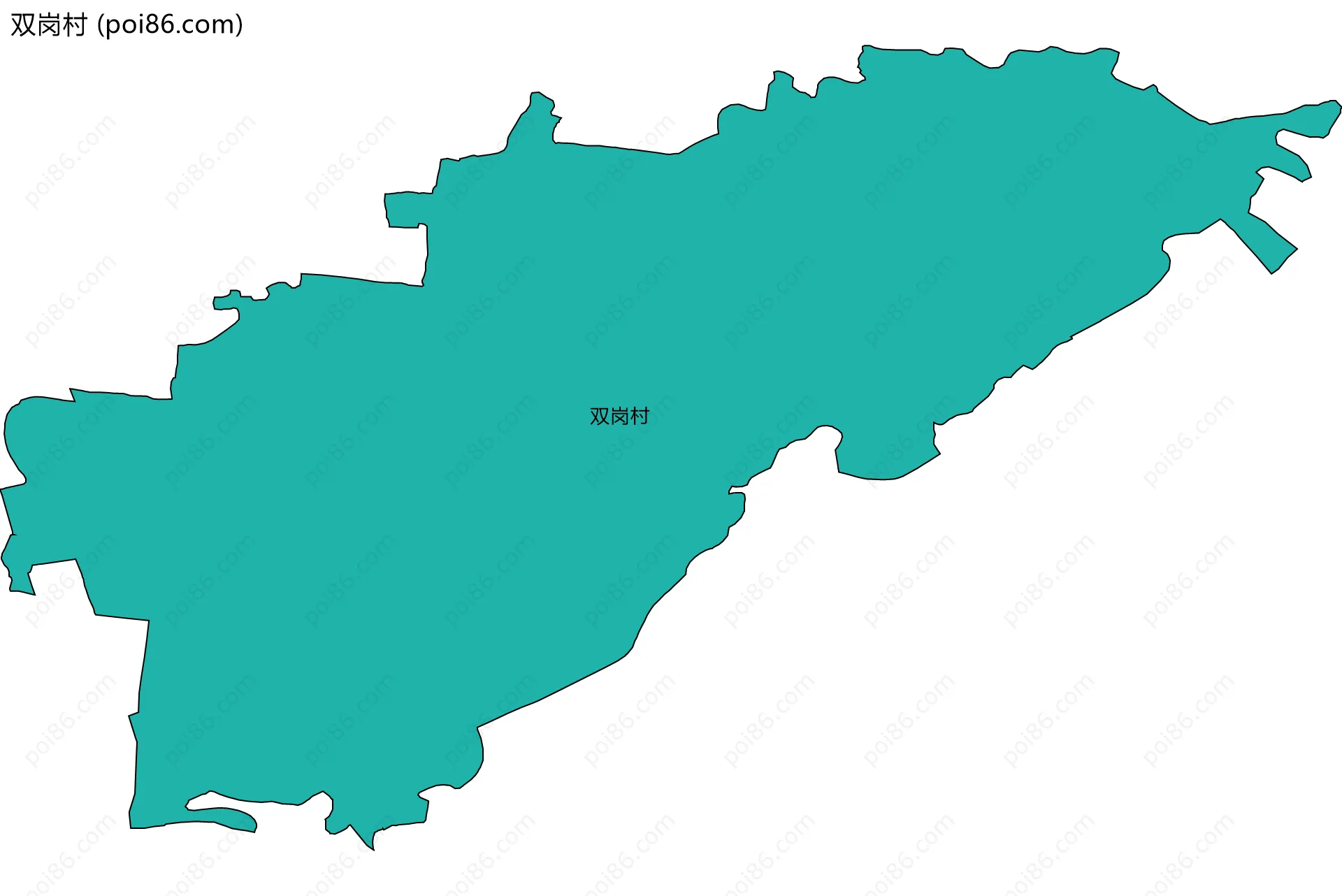 双岗村边界地图