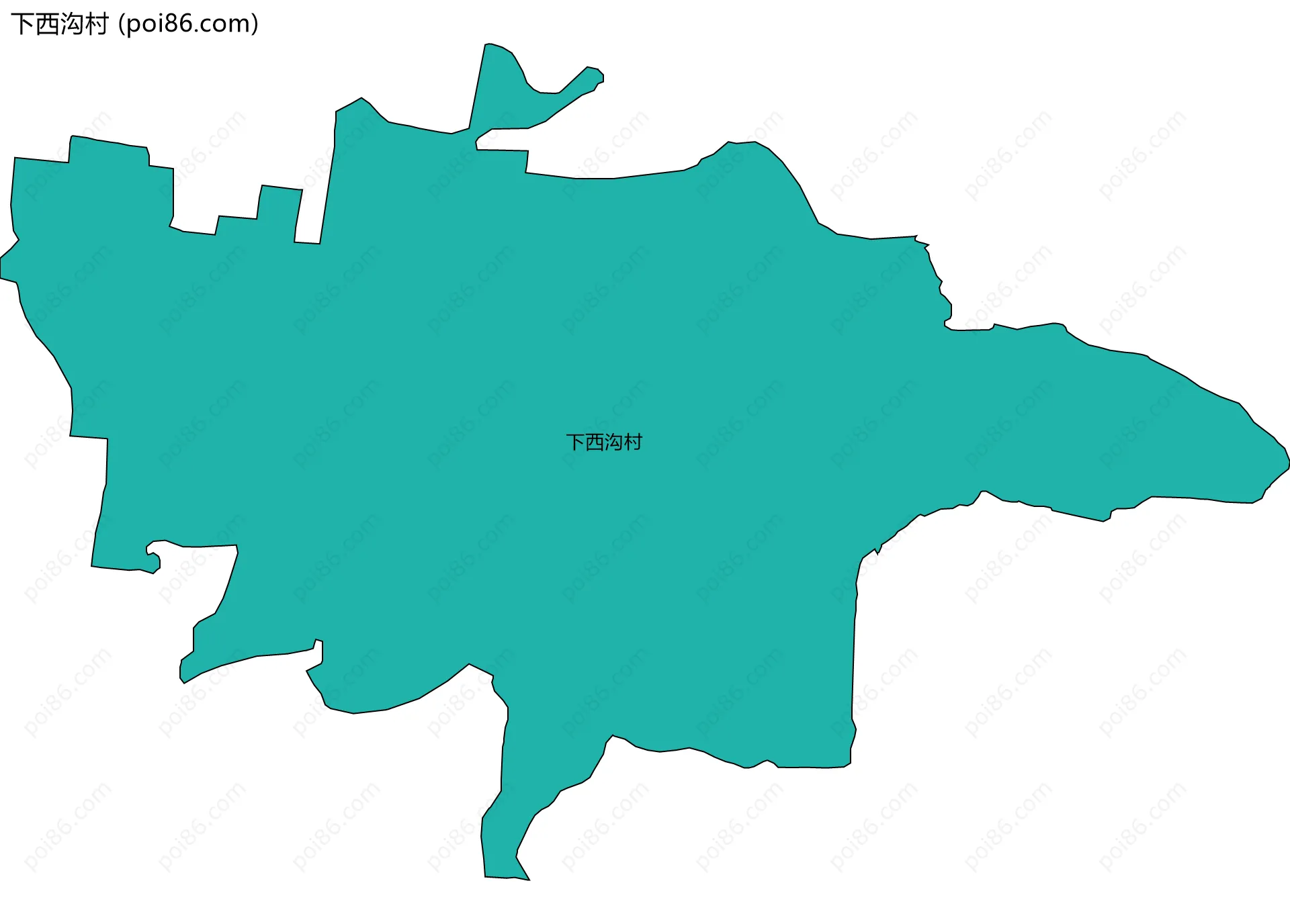 下西沟村边界地图
