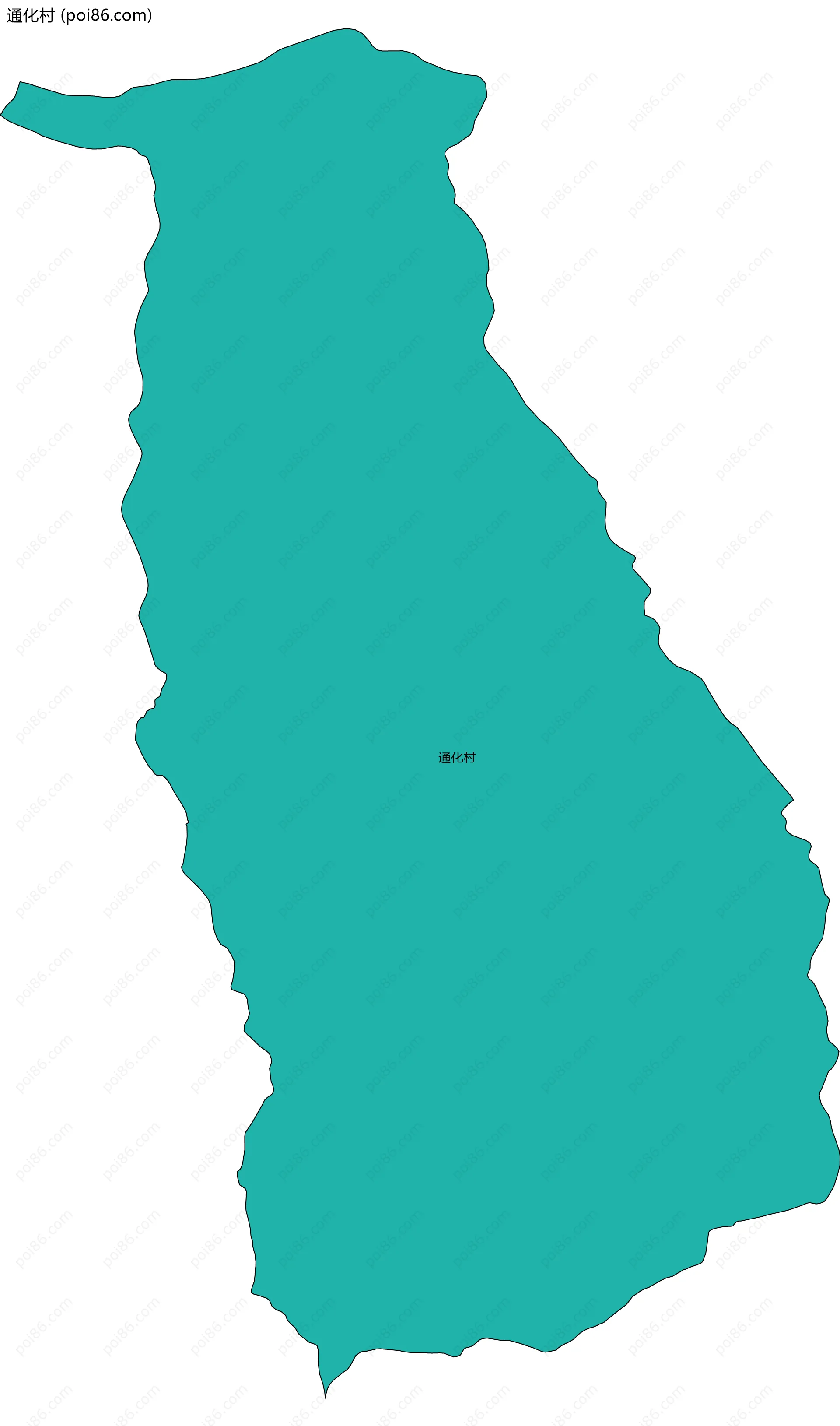 通化村边界地图