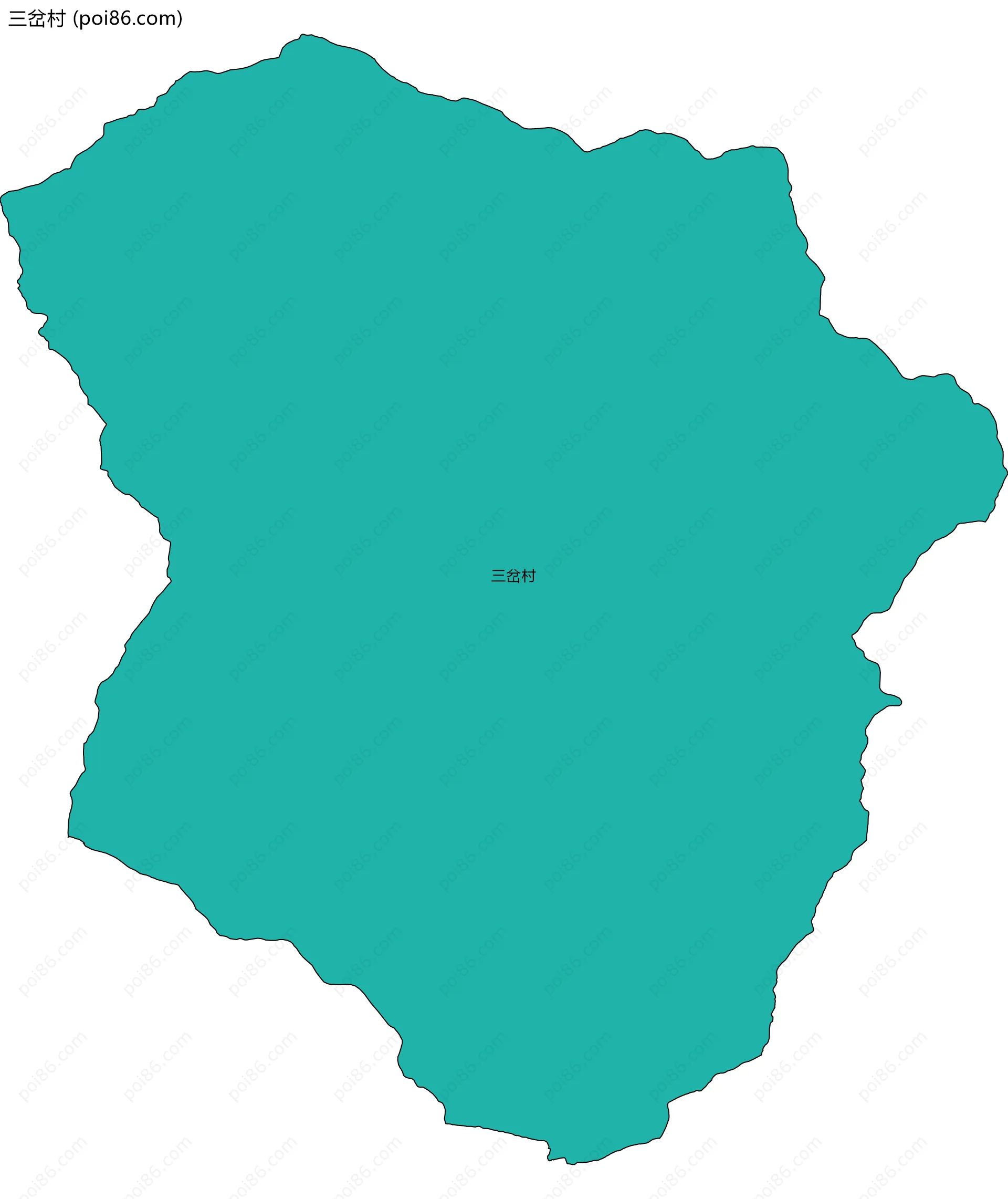 三岔村边界地图