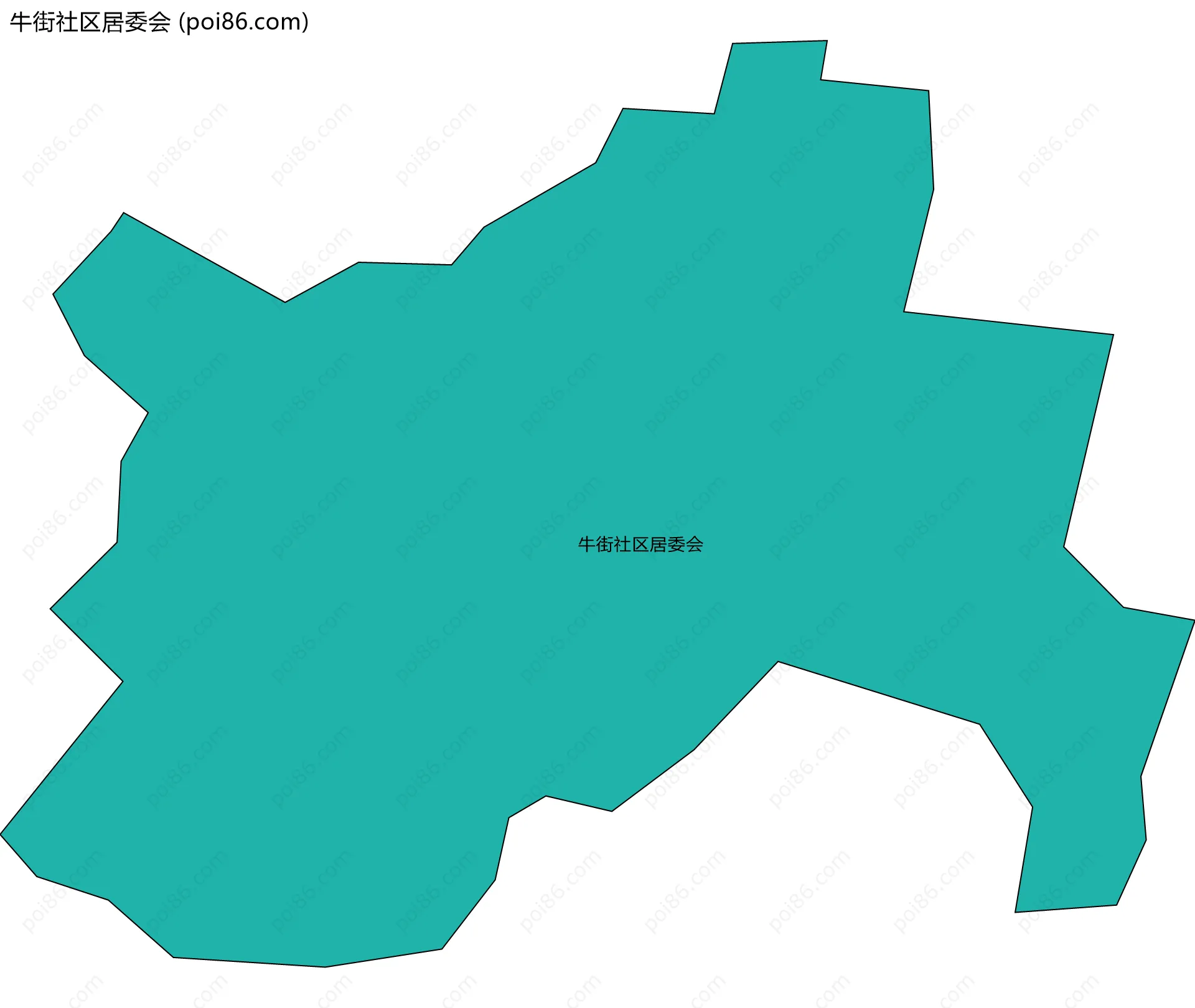 牛街社区居委会边界地图