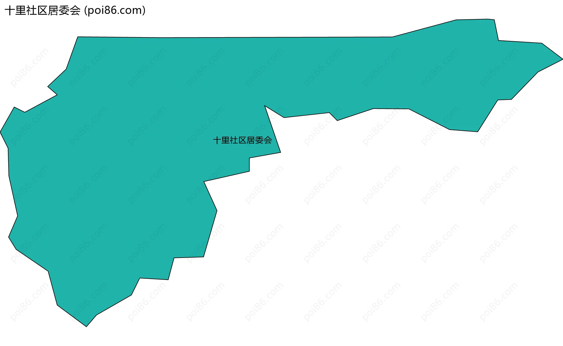 十里社区居委会边界地图