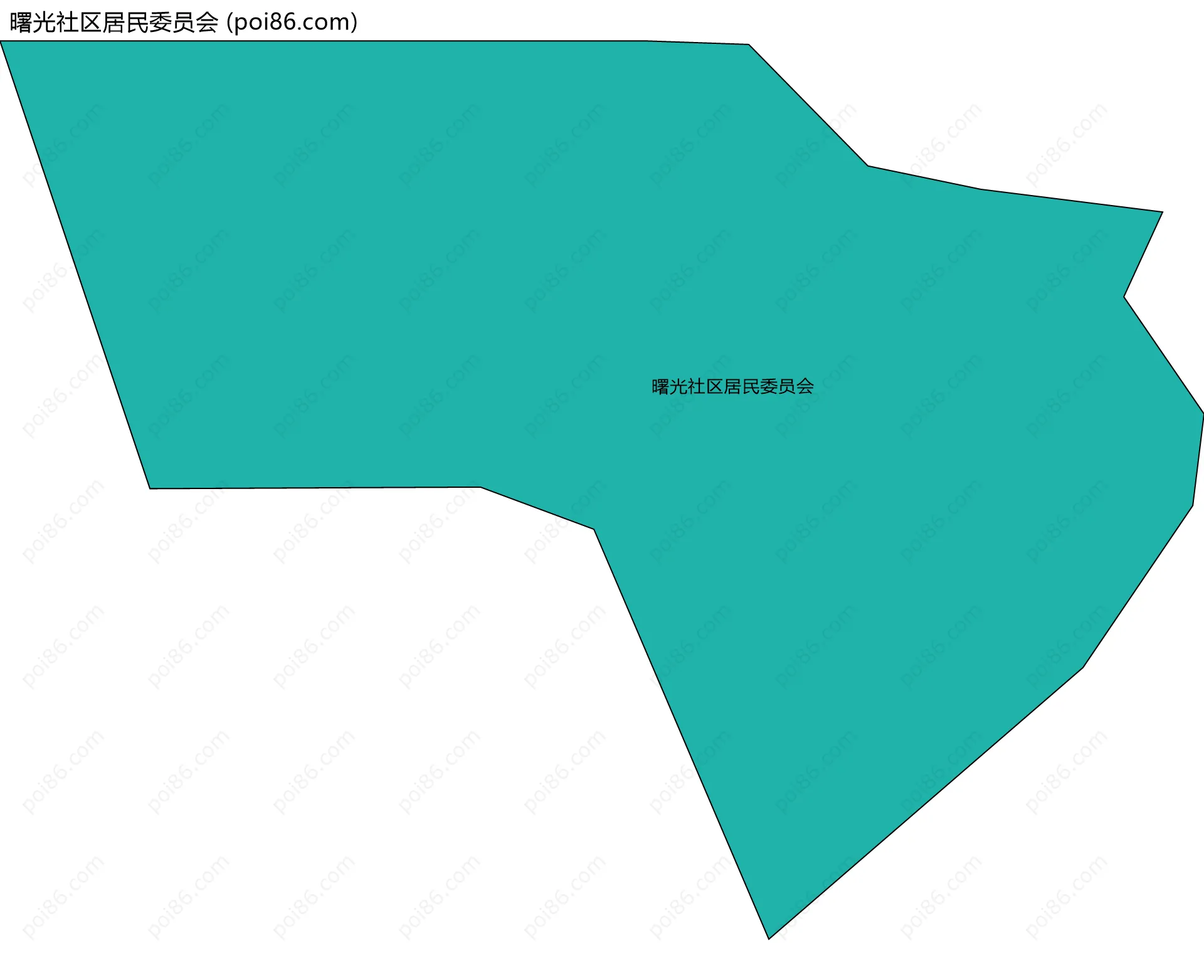 曙光社区居民委员会边界地图