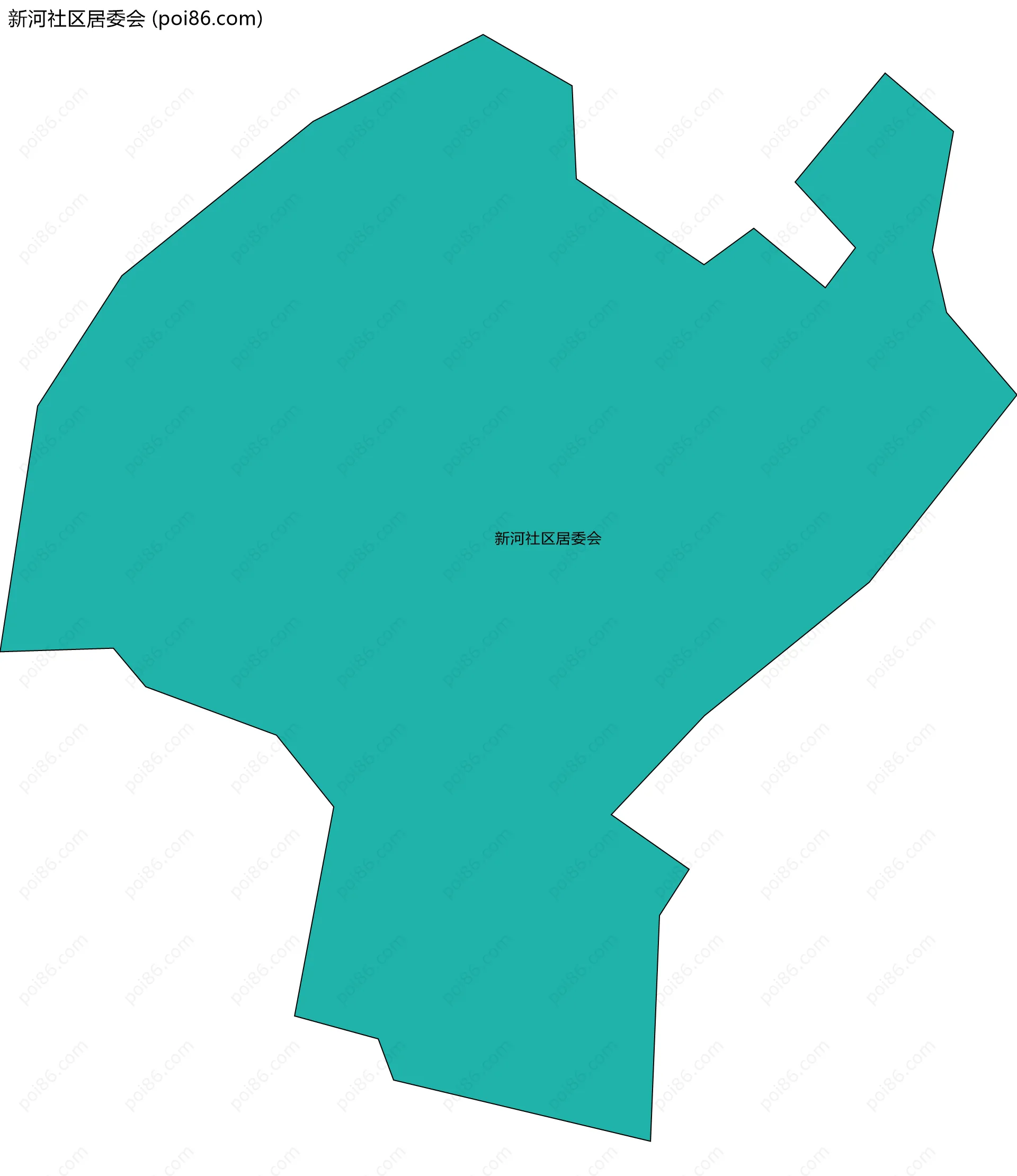 新河社区居委会边界地图