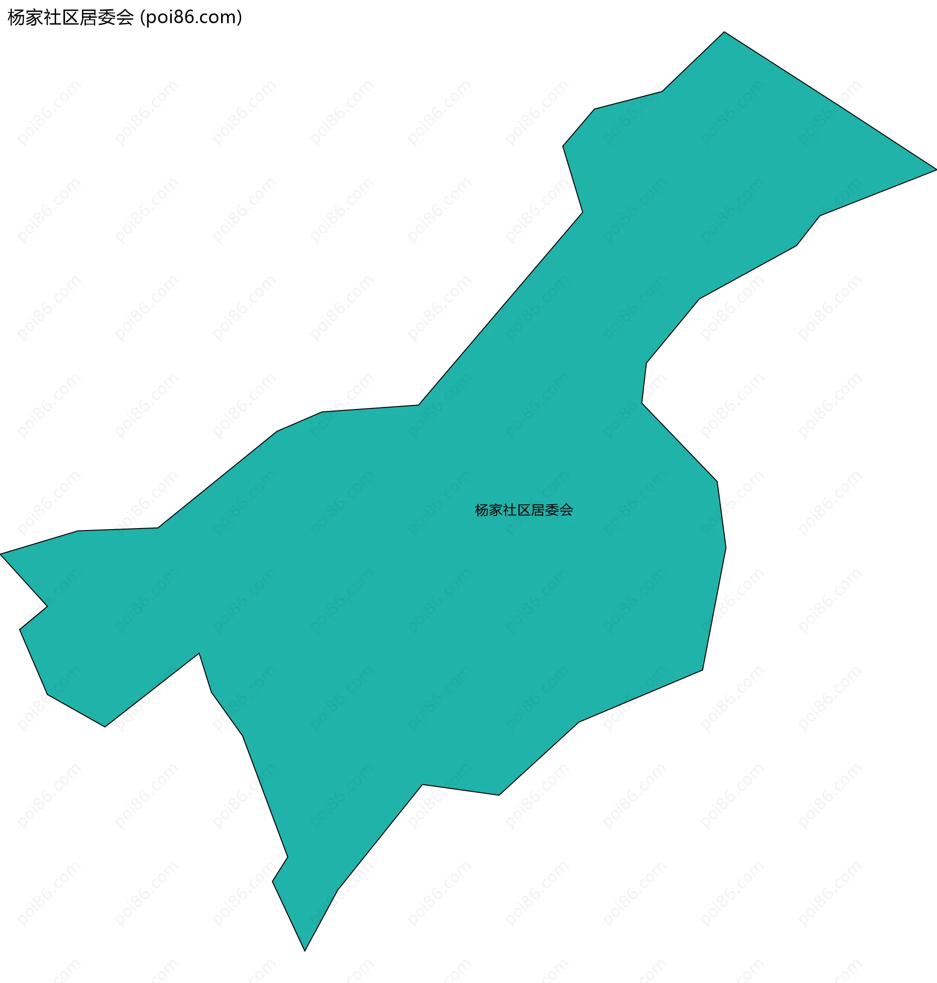 杨家社区居委会边界地图