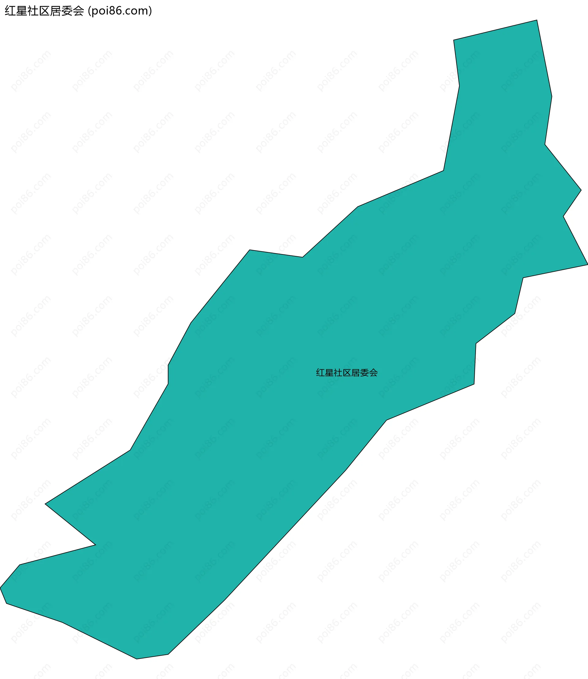 红星社区居委会边界地图