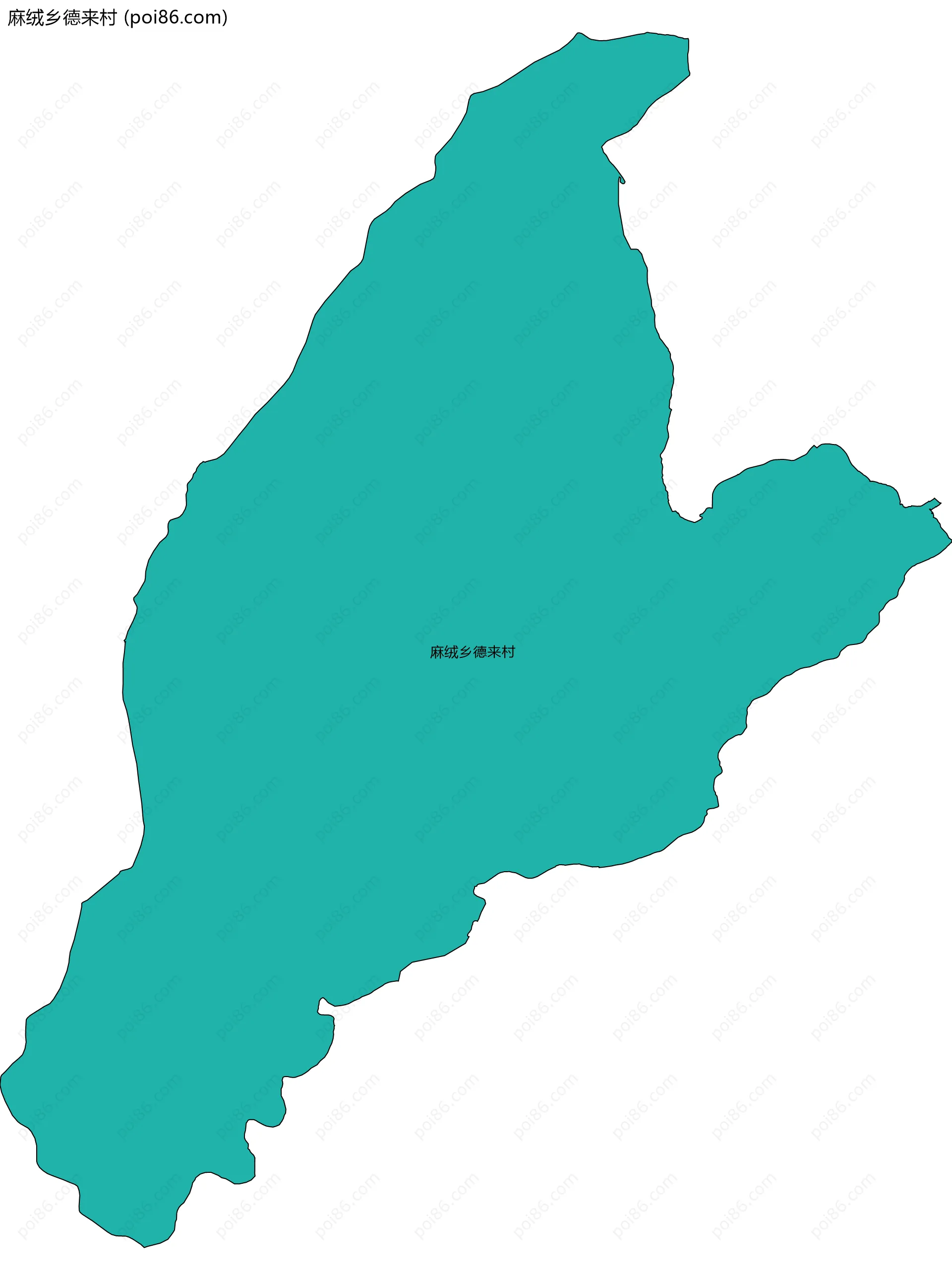 麻绒乡德来村边界地图