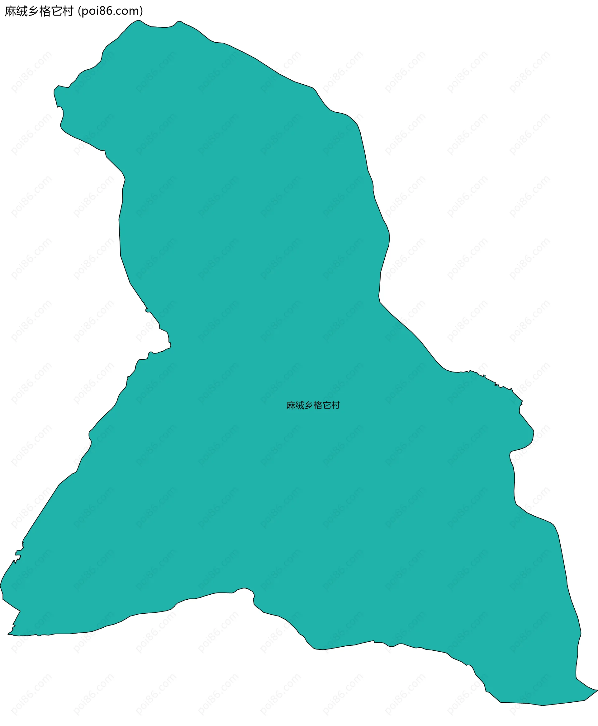 麻绒乡格它村边界地图