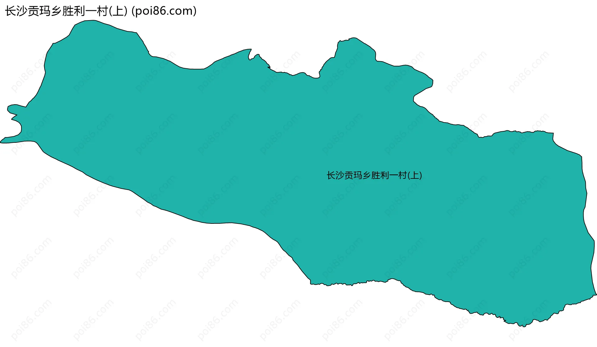 长沙贡玛乡胜利一村(上)边界地图