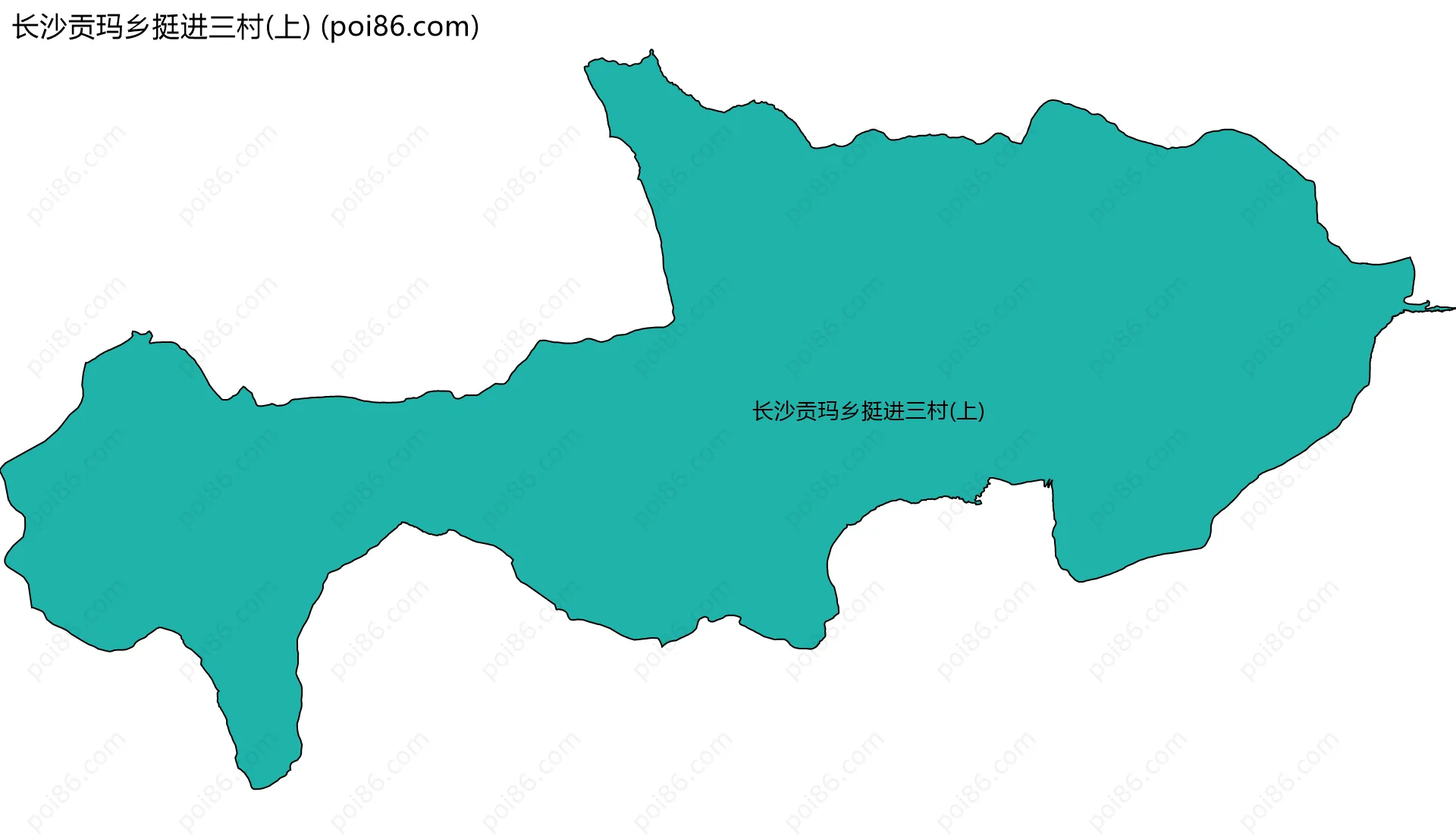 长沙贡玛乡挺进三村(上)边界地图