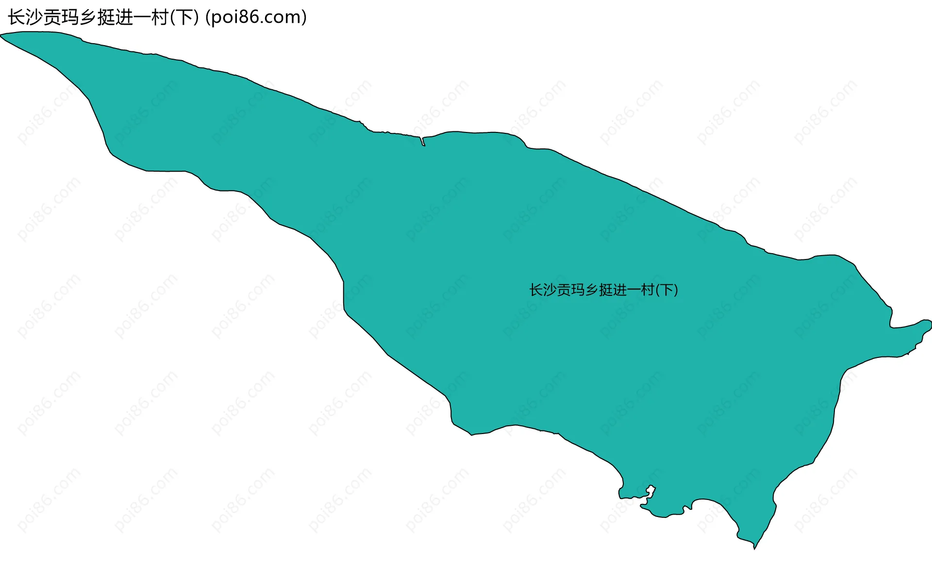 长沙贡玛乡挺进一村(下)边界地图