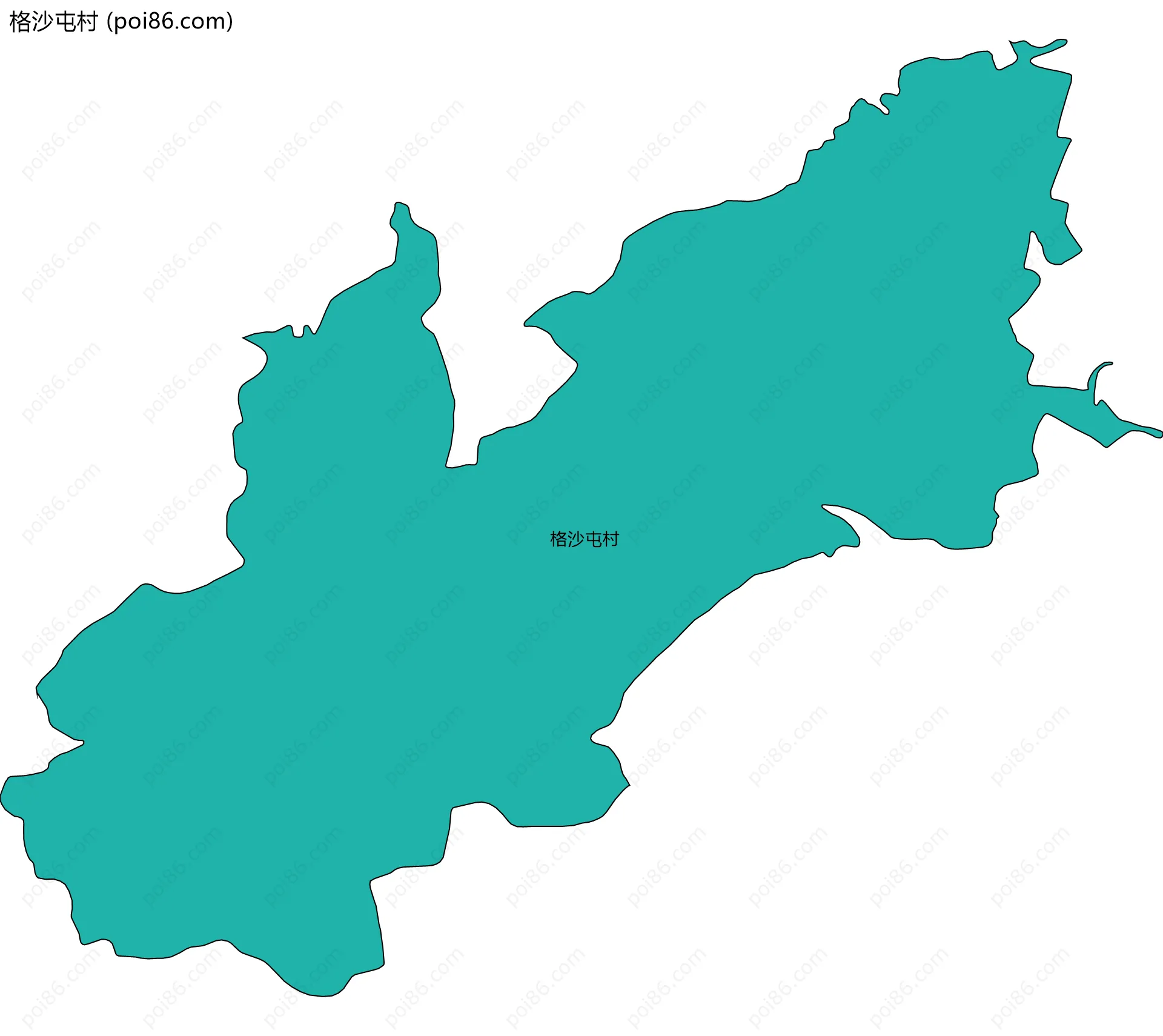 格沙屯村边界地图