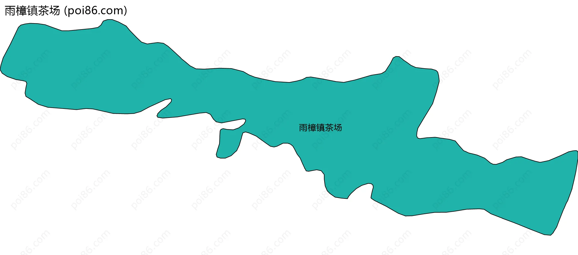 雨樟镇茶场边界地图