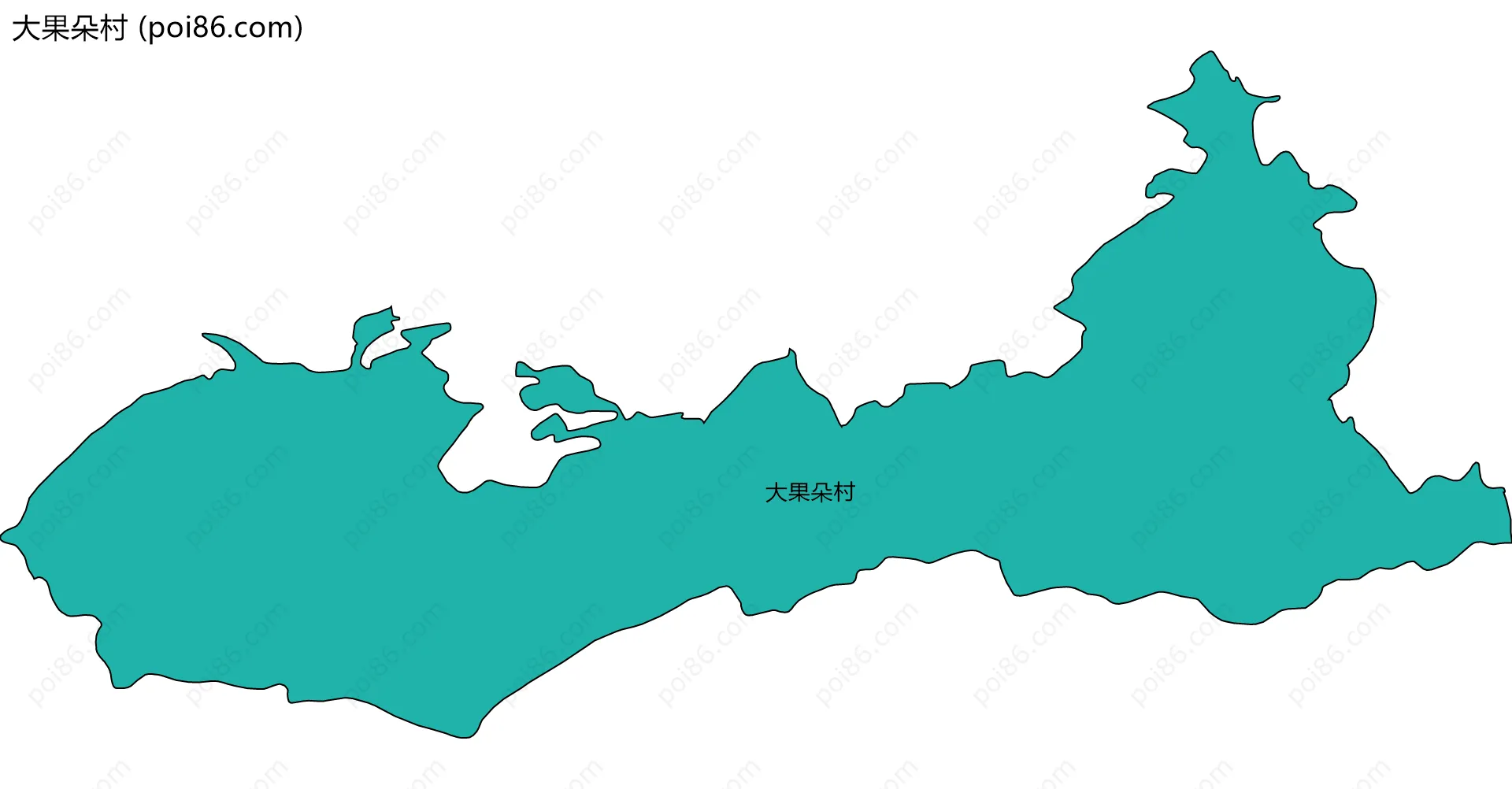 大果朵村边界地图