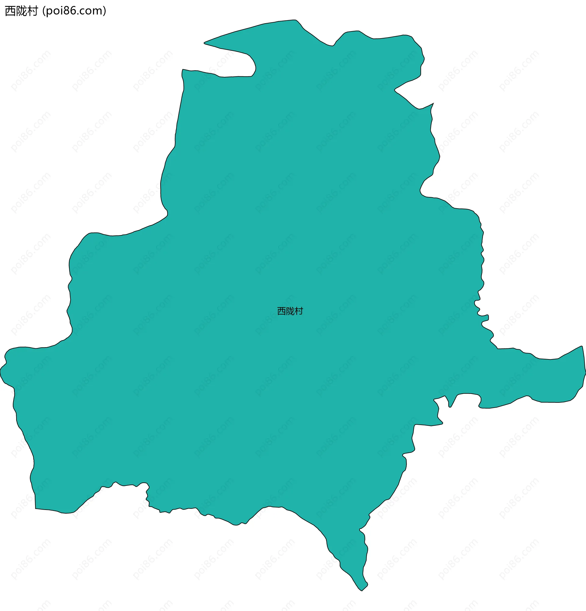 西陇村边界地图