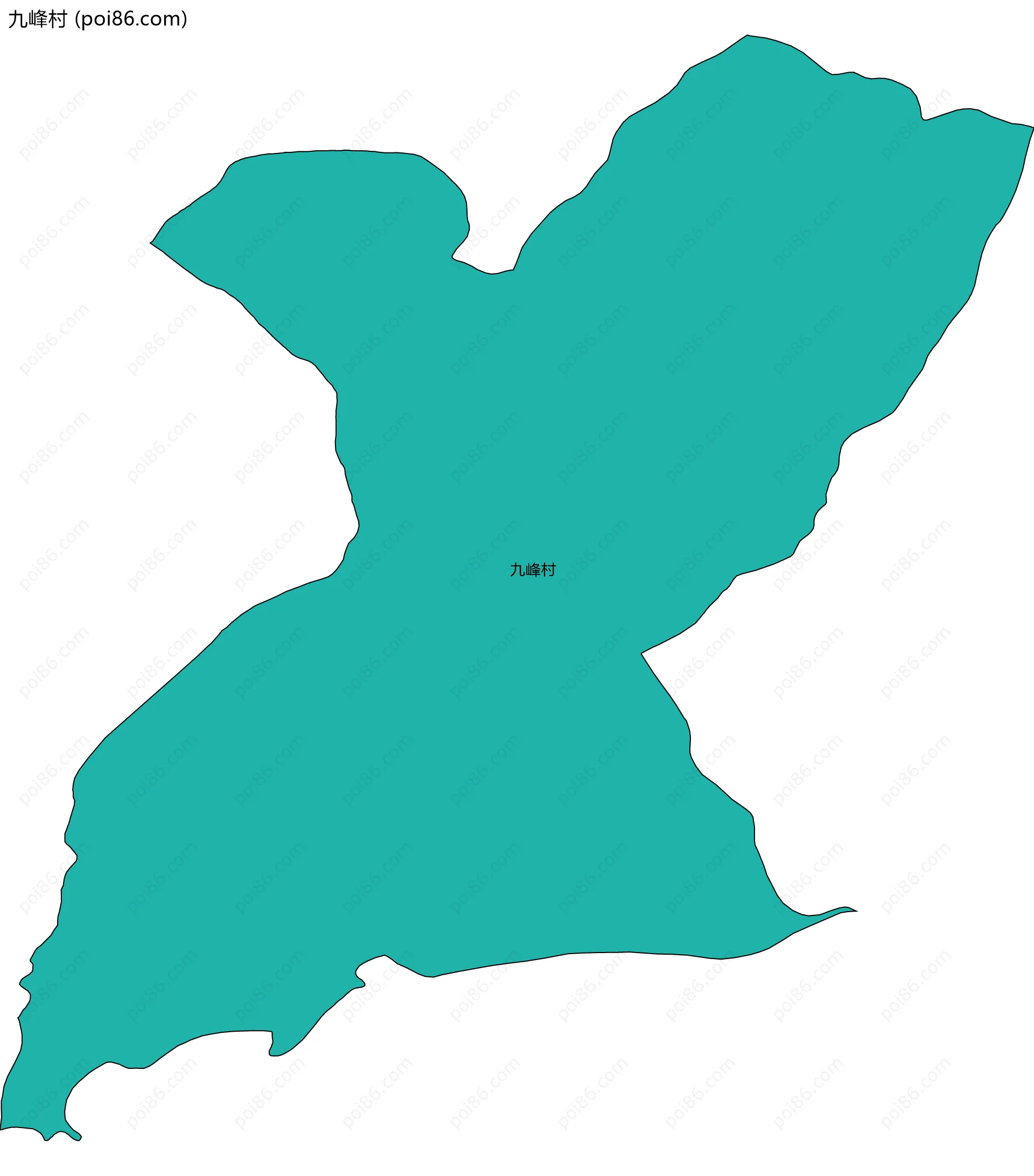 九峰村边界地图