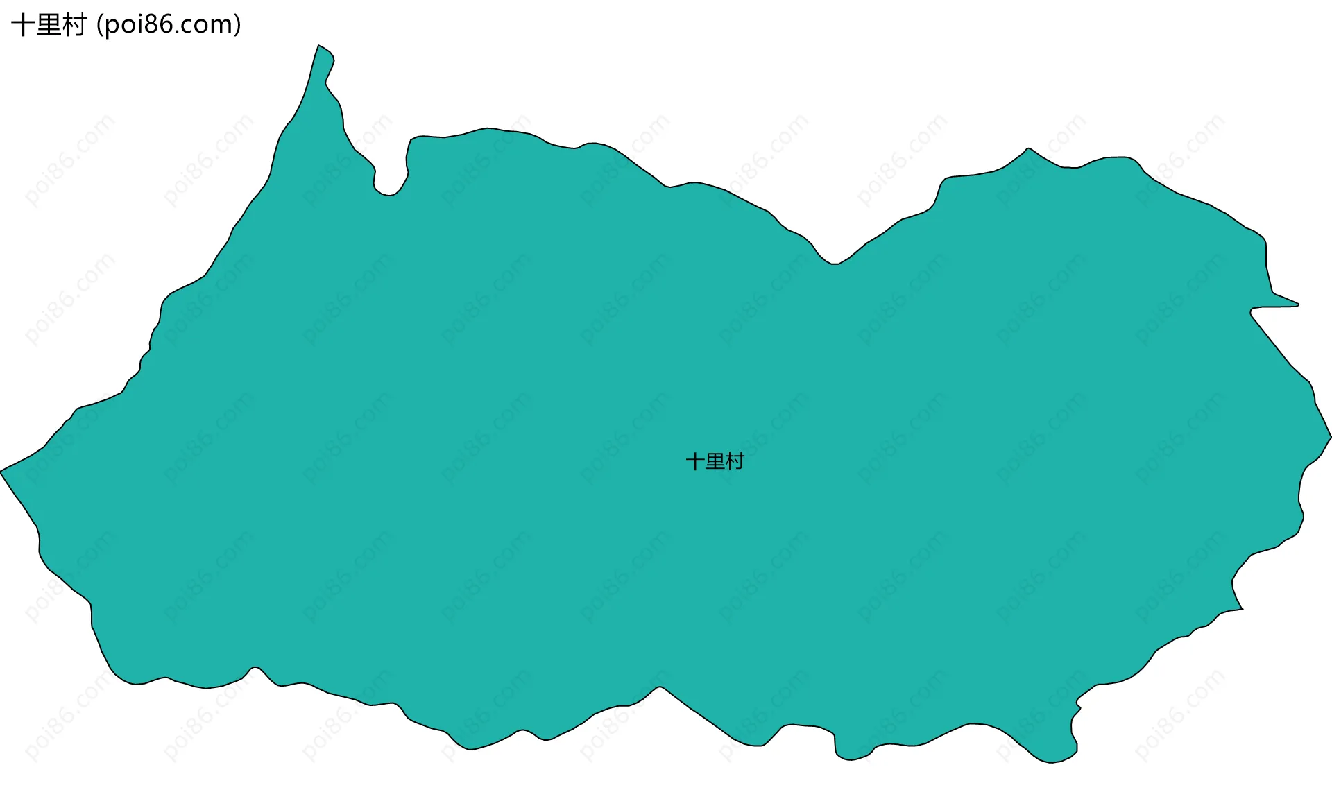 十里村边界地图