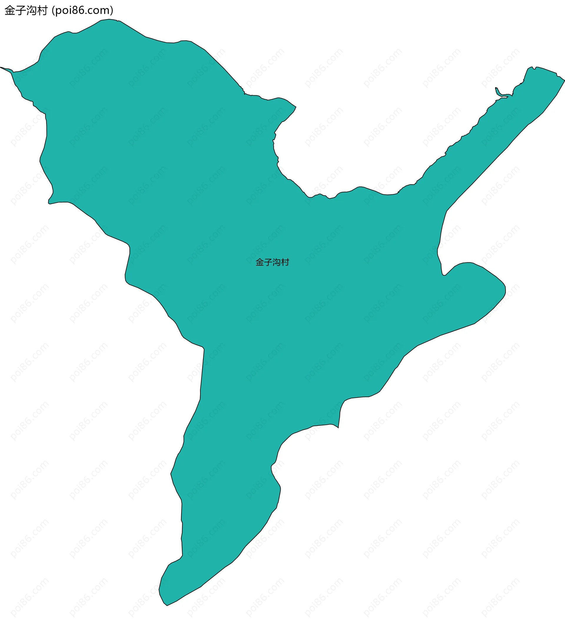 金子沟村边界地图